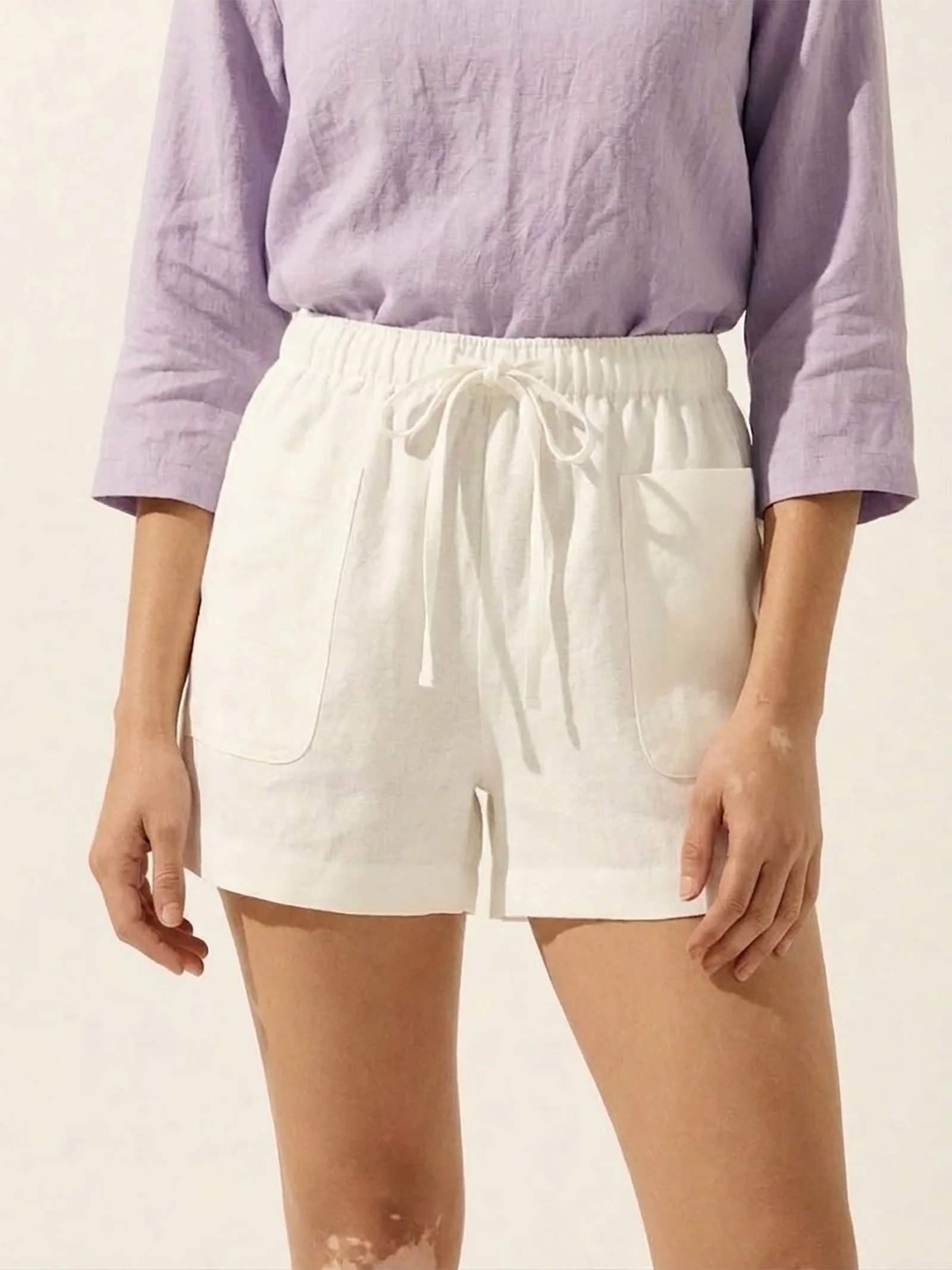 100% Linen Utility Side Pocket Short WYNNIE - Image 6