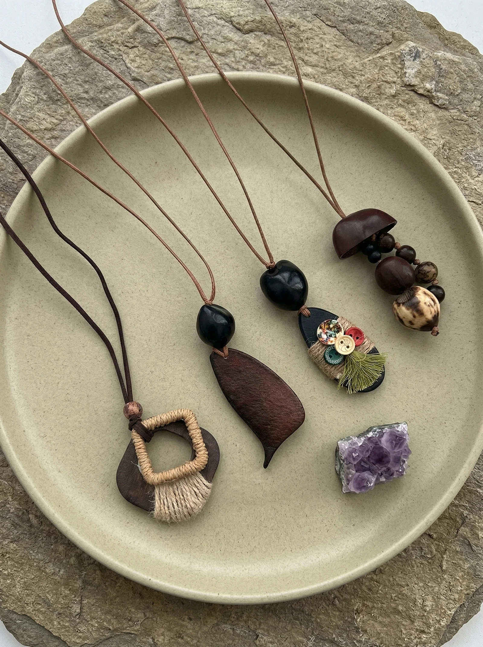 Artisanal Woodland Pendant Necklace - Image 4
