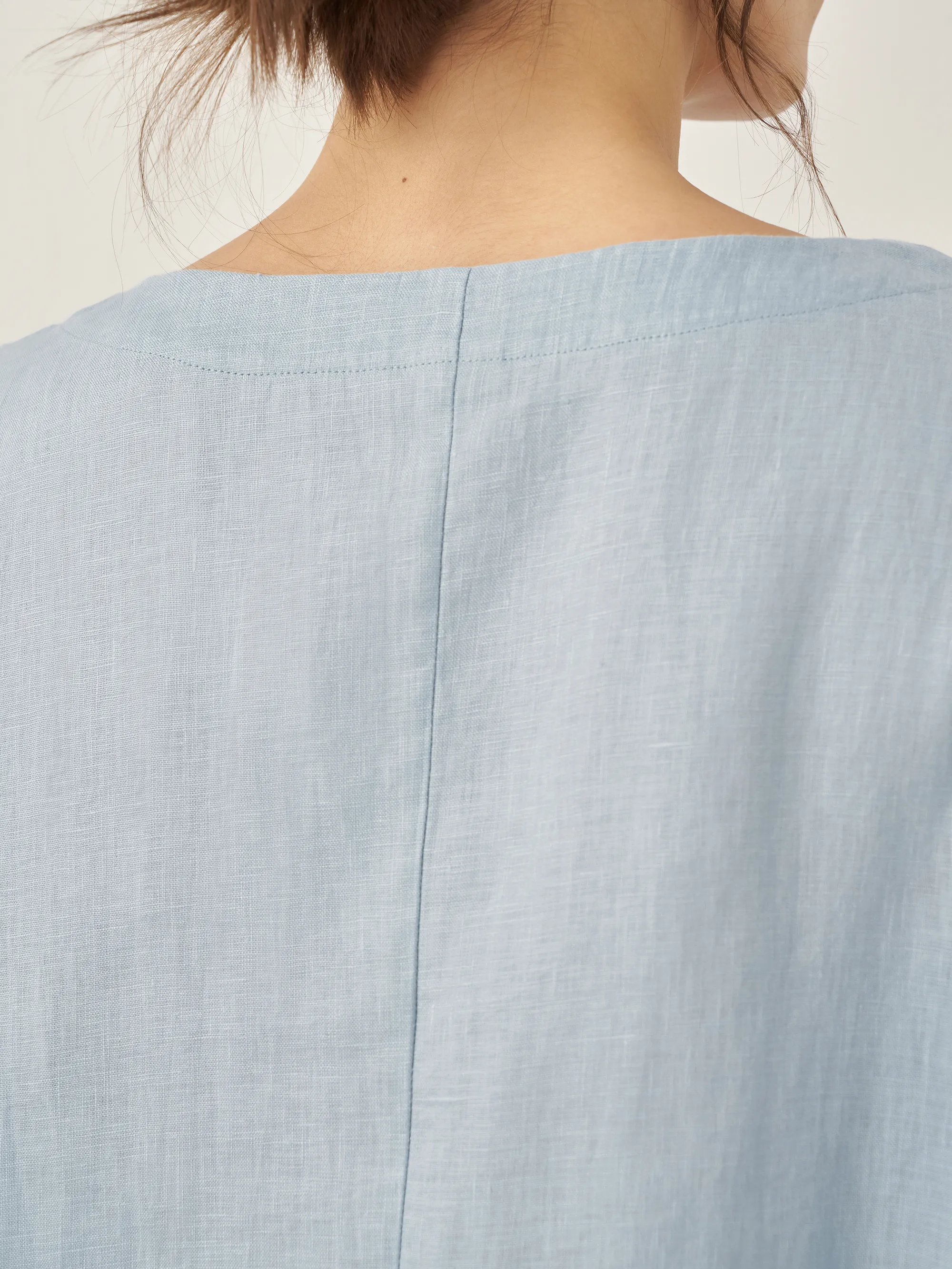 100% Linen Boatneck 3/4 Length Sleeve Top AURORA - Image 14