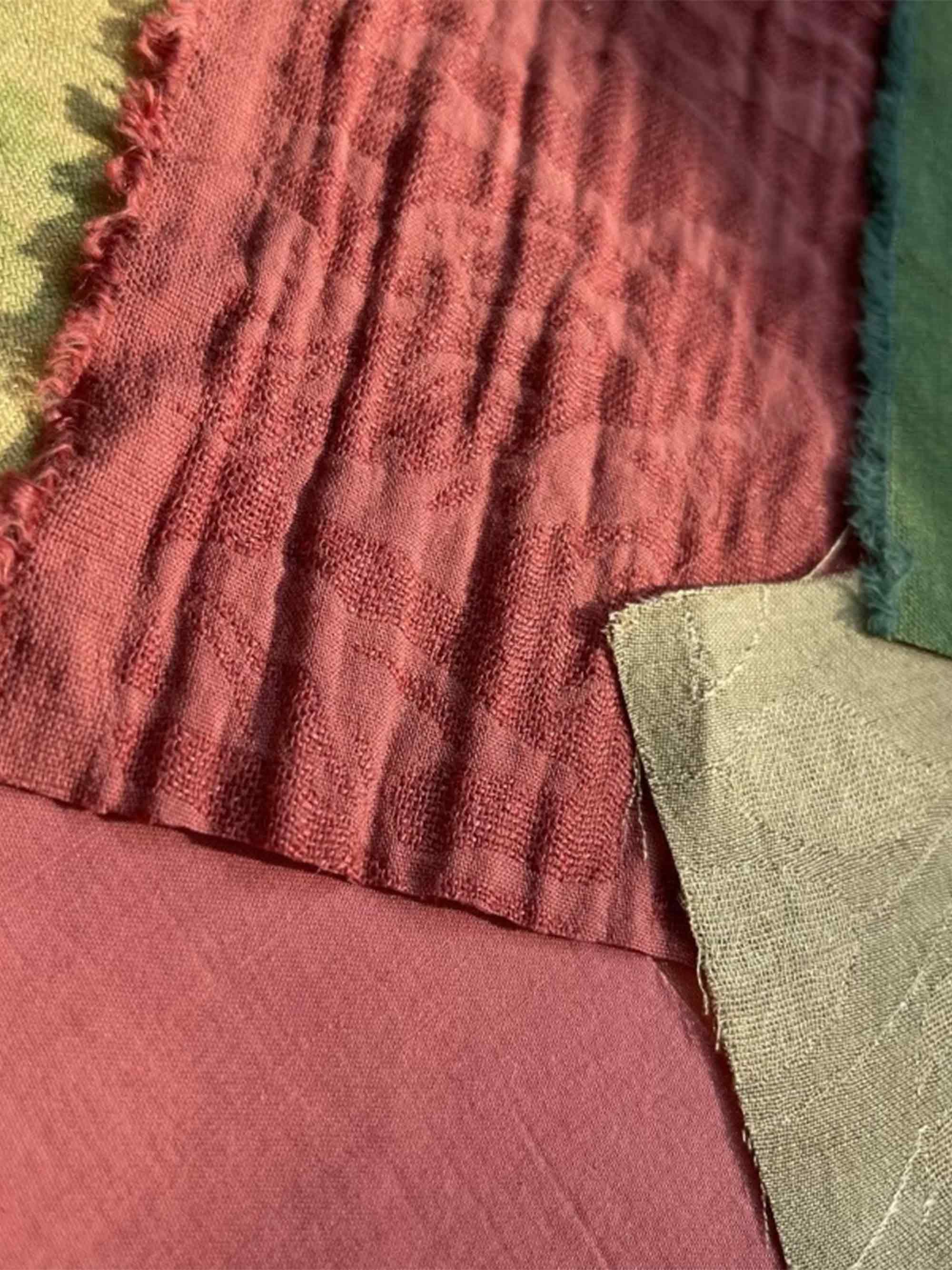 Blooming Botanical Hand-Dyed Cotton Linen Patchwork Kit (13 Swatches) - Image 5
