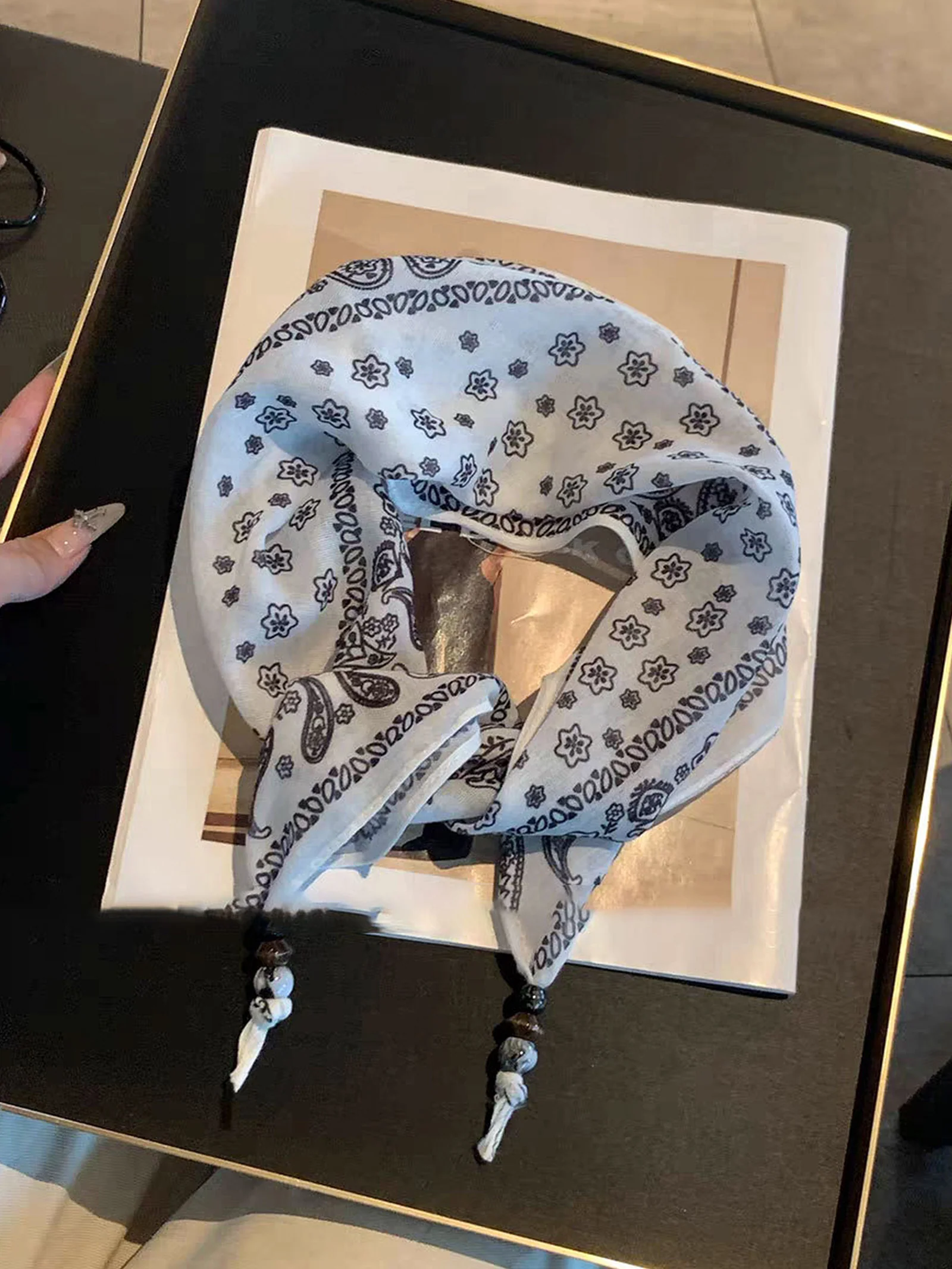 Bohemian Floral Multi-Functional Silk Scarf - Image 2