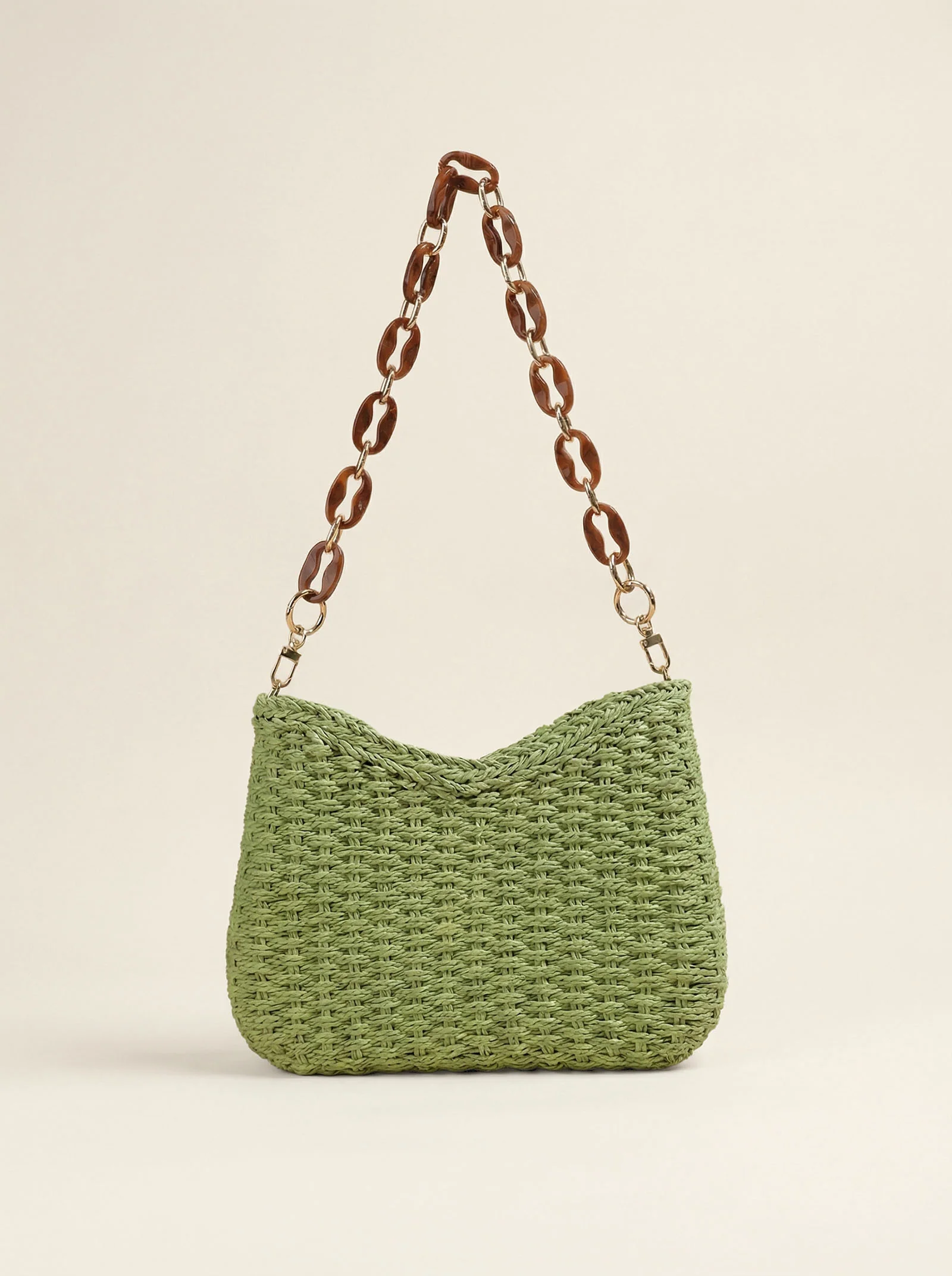 Colorful Woven Straw Shoulder Bag - Image 14