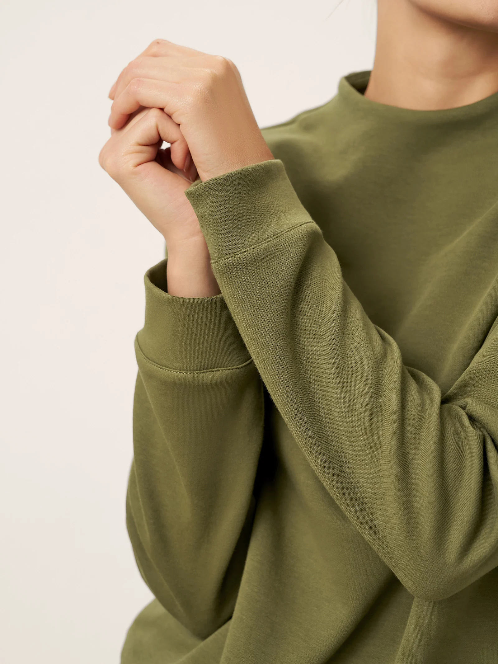 Cotton Shoulder Button Long Sleeve Top MYRA - Image 7
