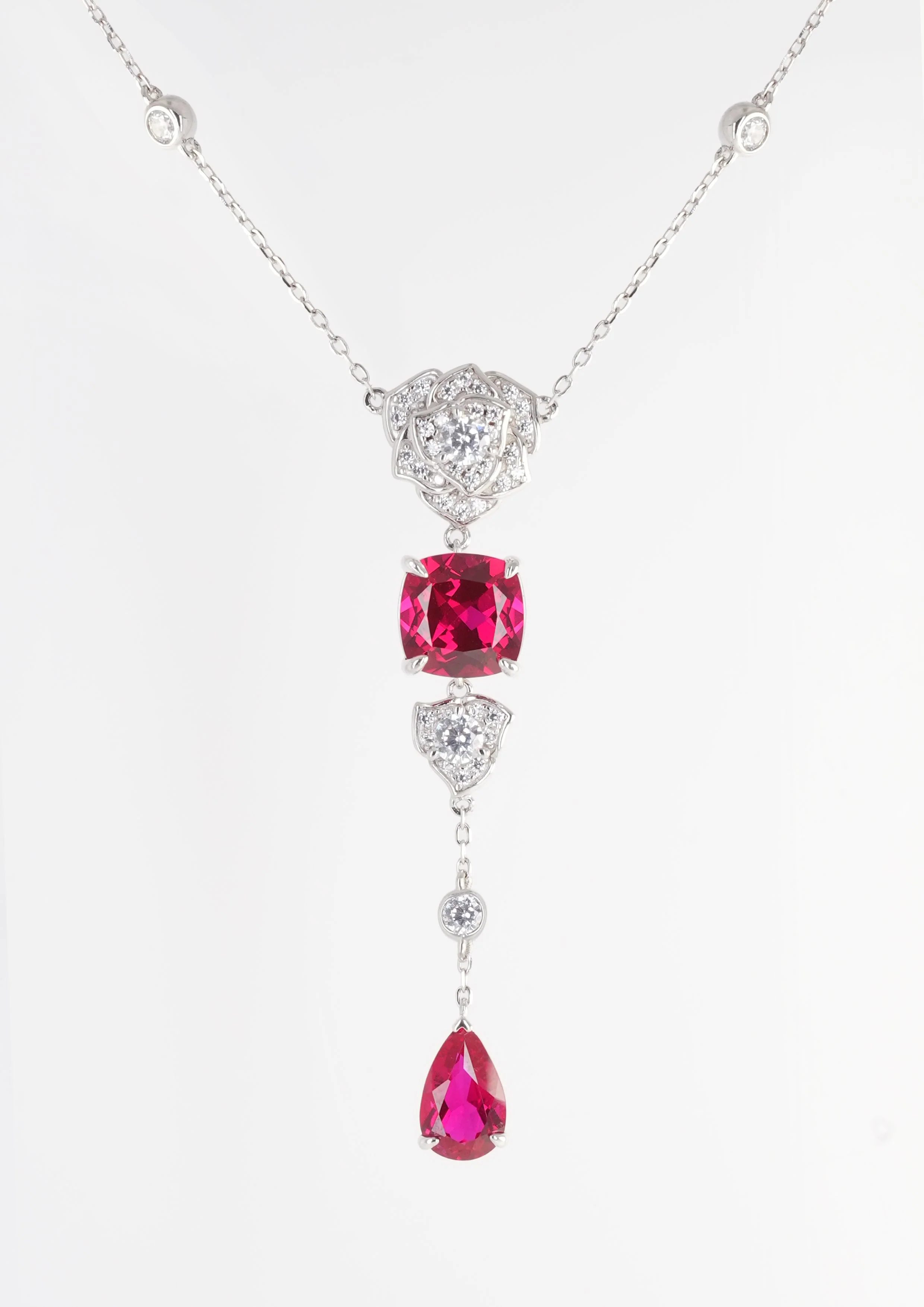 Exquisite Ruby Necklace - Ruby Veil - Image 6