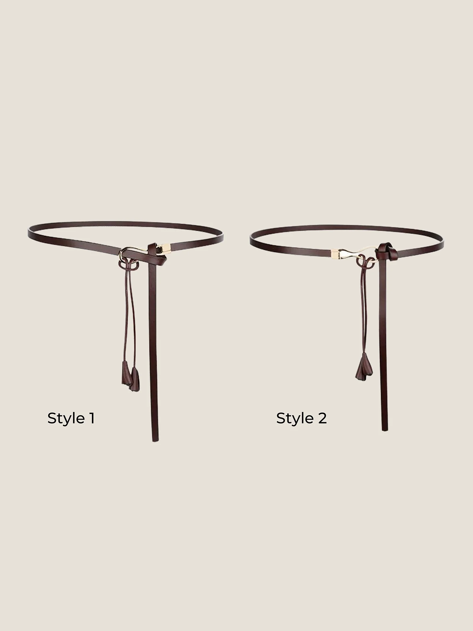 Recycled Leather Belt Versatile Styling For Dress And Blazer VIVETTE - Image 3