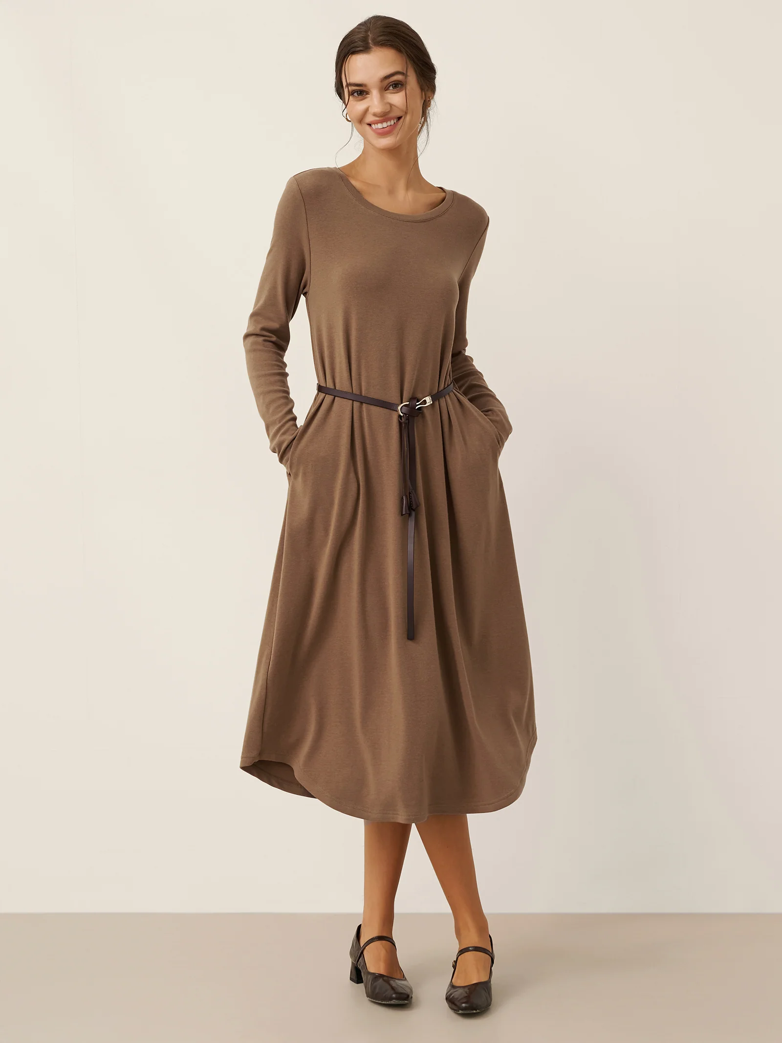 Recycled Leather Belt Versatile Styling For Dress And Blazer VIVETTE - Image 4