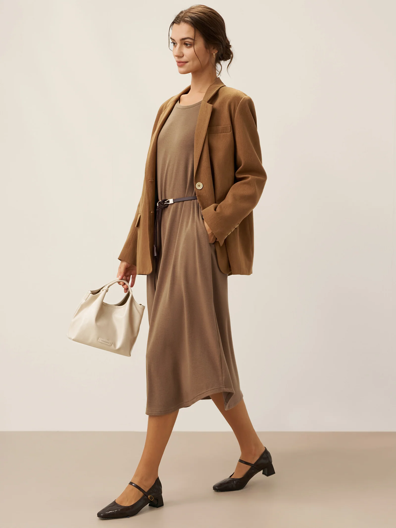 Recycled Leather Belt Versatile Styling For Dress And Blazer VIVETTE - Image 5