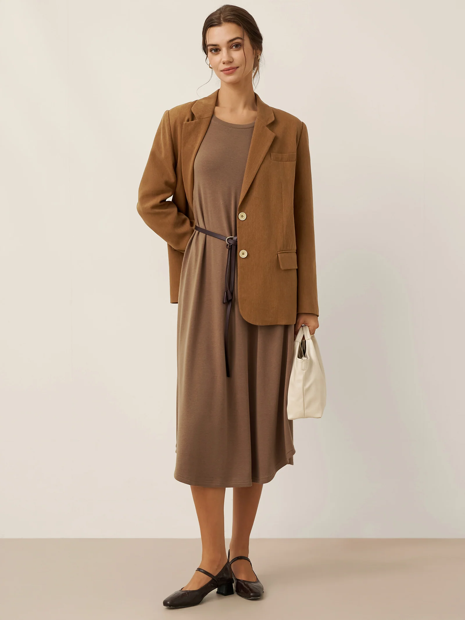 Recycled Leather Belt Versatile Styling For Dress And Blazer VIVETTE - Image 6