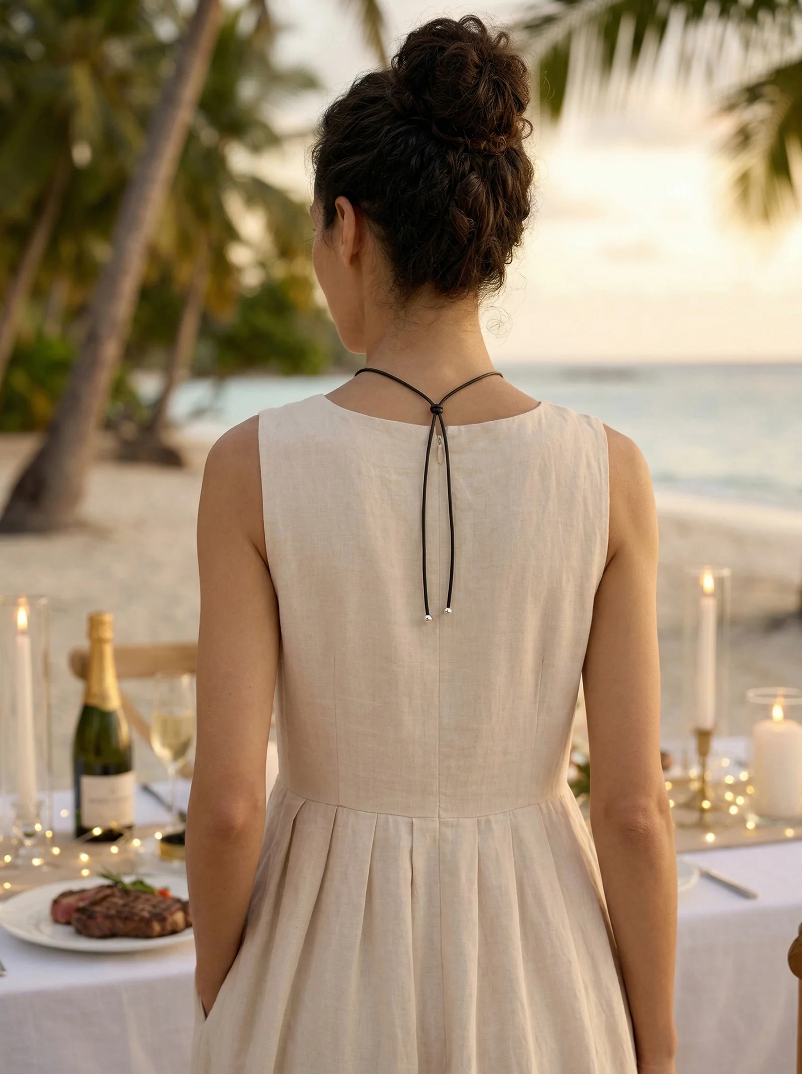 Ivory Nut Pendant Cord Necklace - Image 3