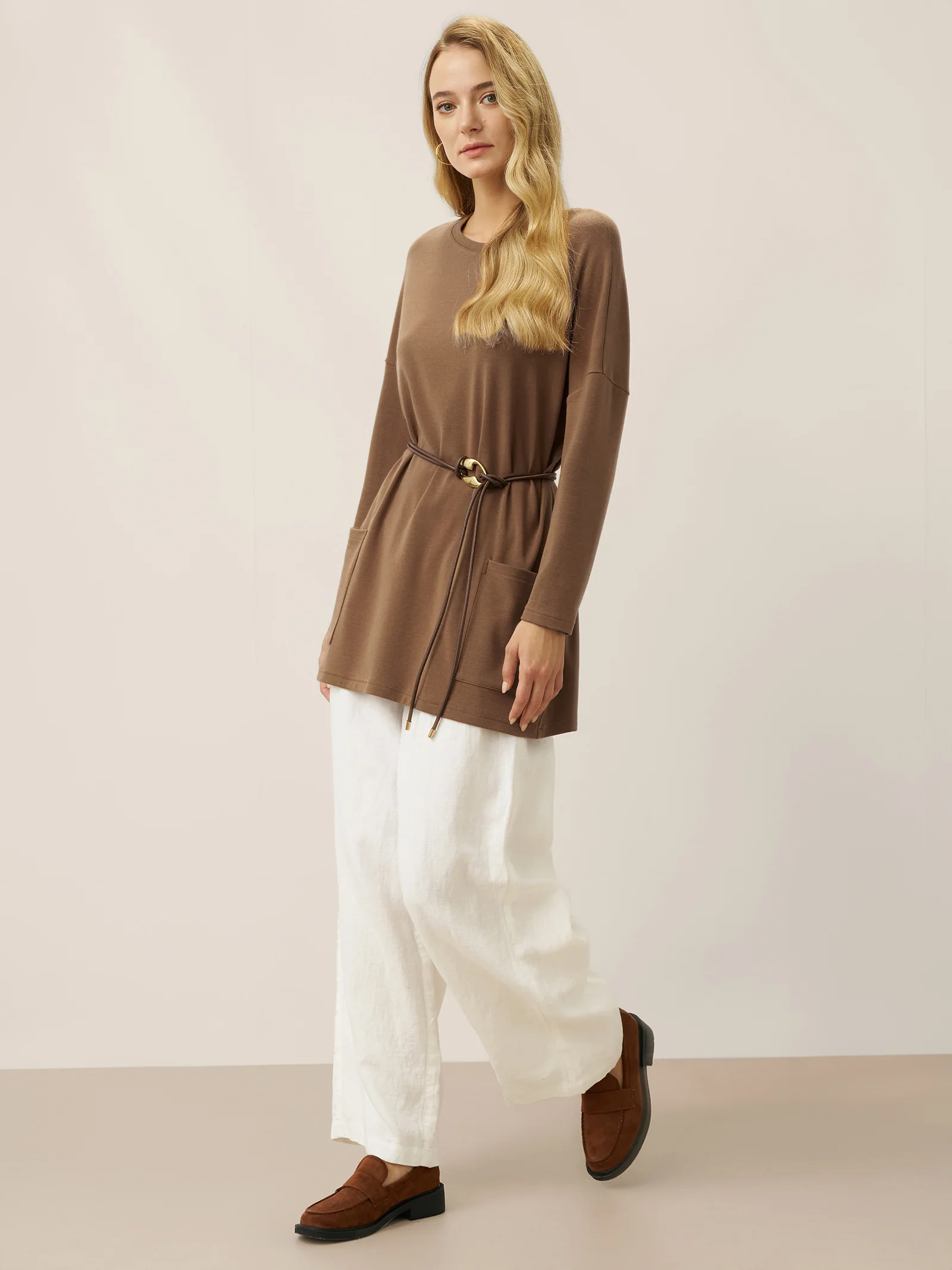 Recycled Leather Belt Versatile Styling Waist Accessory AURELIA - Image 6