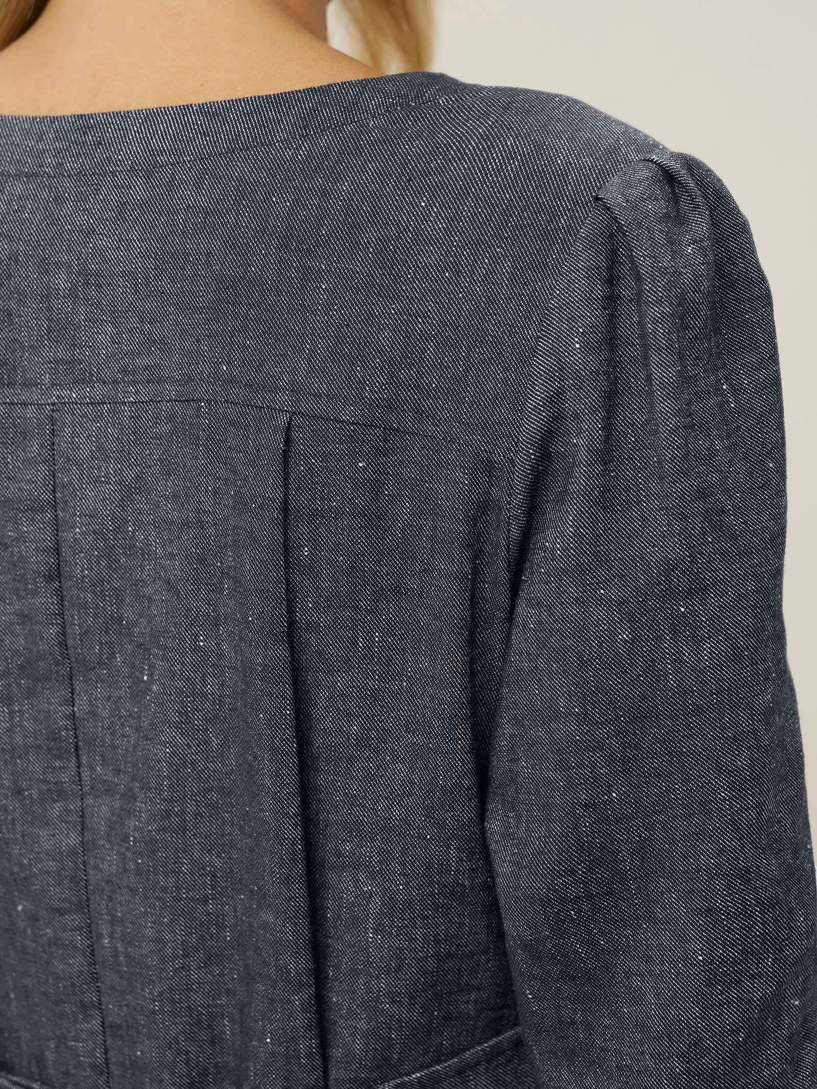 Linen Denim Texture Jacket Dress HANNAH - Image 10