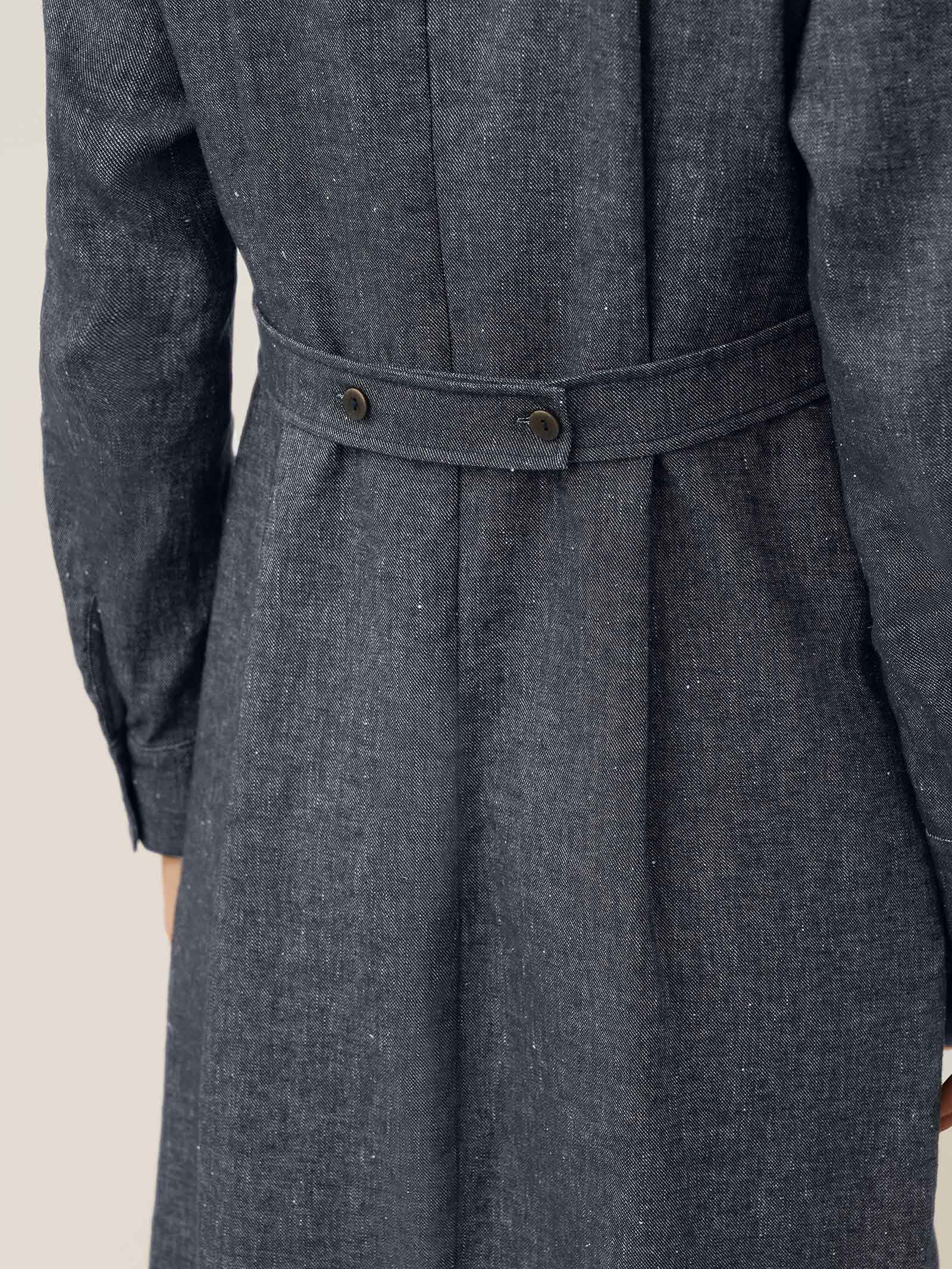 Linen Denim Texture Jacket Dress HANNAH - Image 7