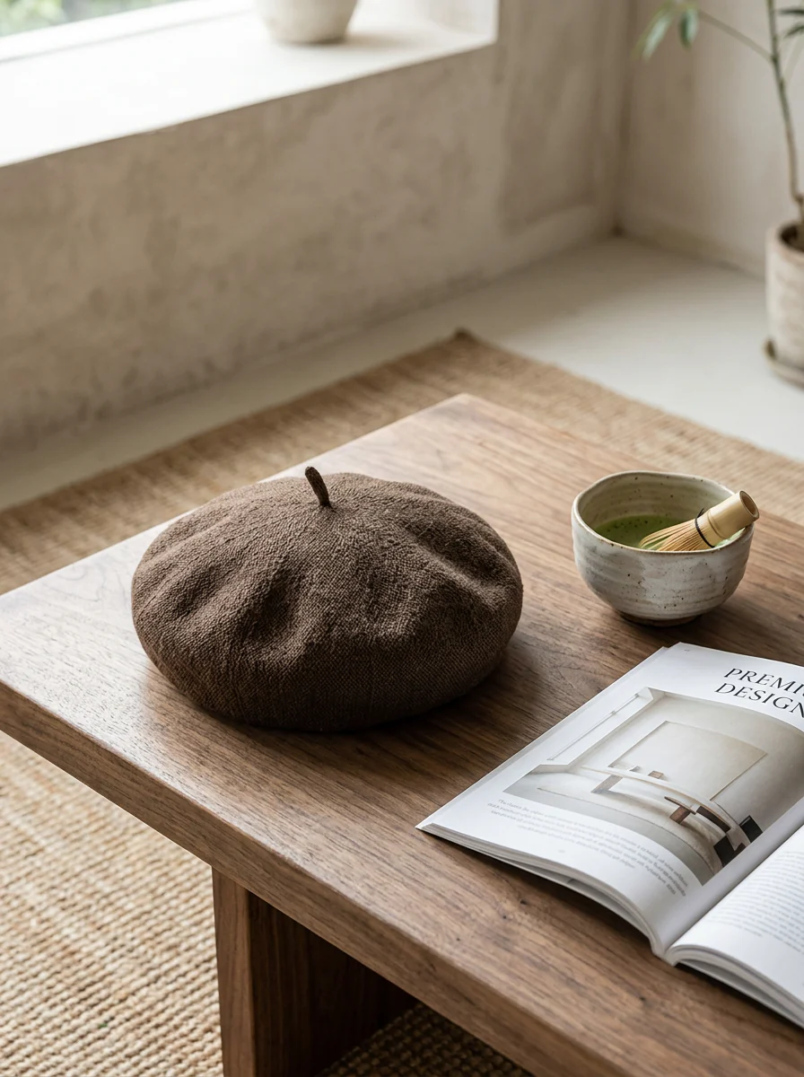 Linen Knit Beret Hat for Women Lightweight Breathable Summer Artist Cap - Image 18