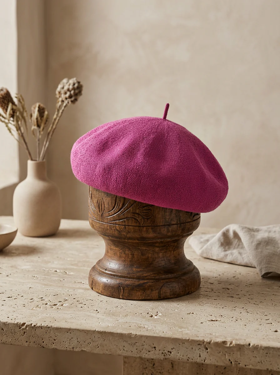 Linen Knit Beret Hat for Women Lightweight Breathable Summer Artist Cap - Image 20