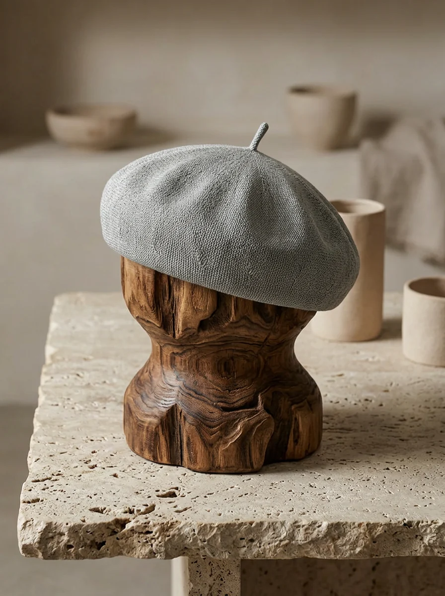 Linen Knit Beret Hat for Women Lightweight Breathable Summer Artist Cap - Image 23
