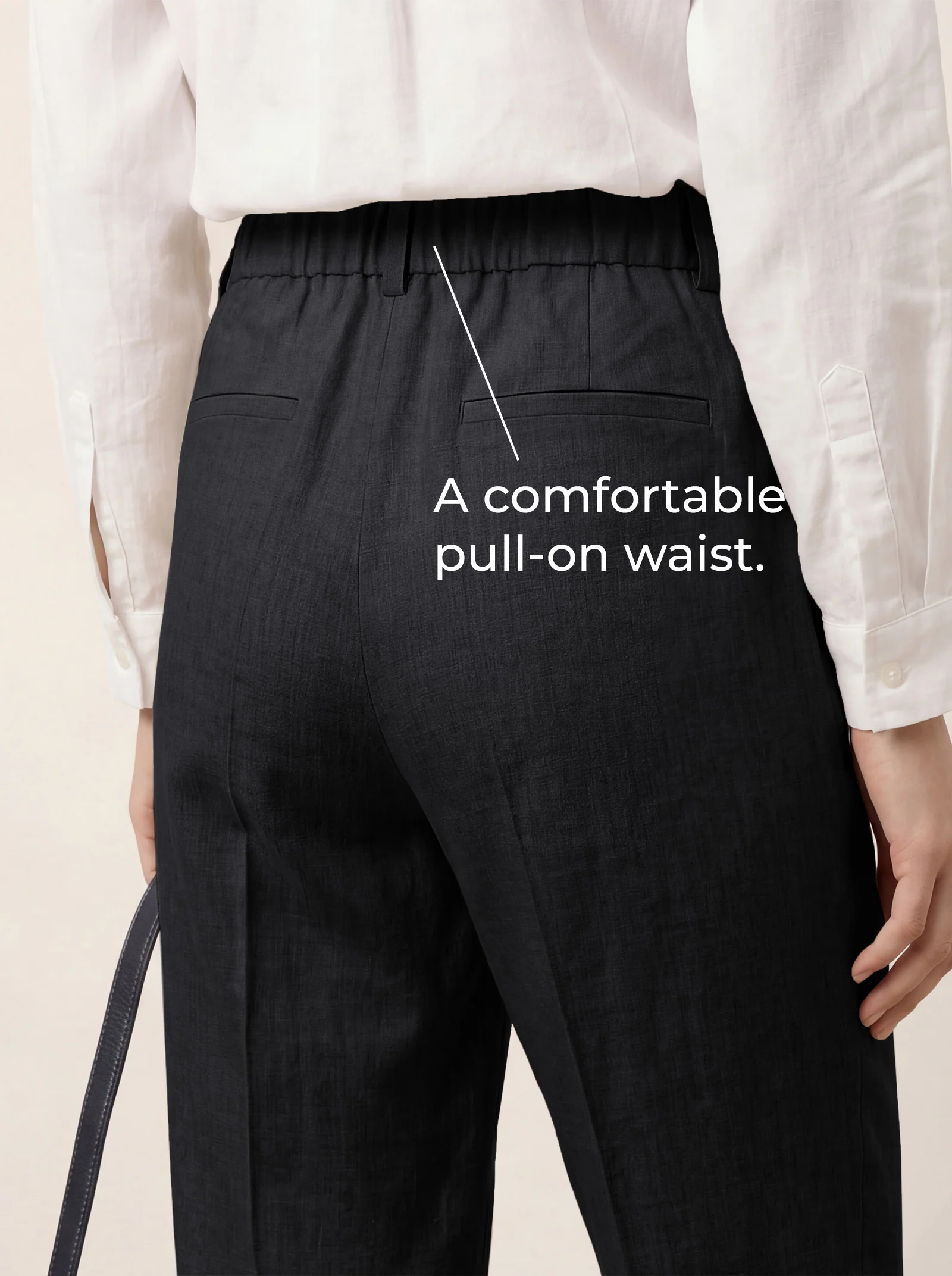 Linen Tailored Straight Full Length Pants LANDON - Image 6