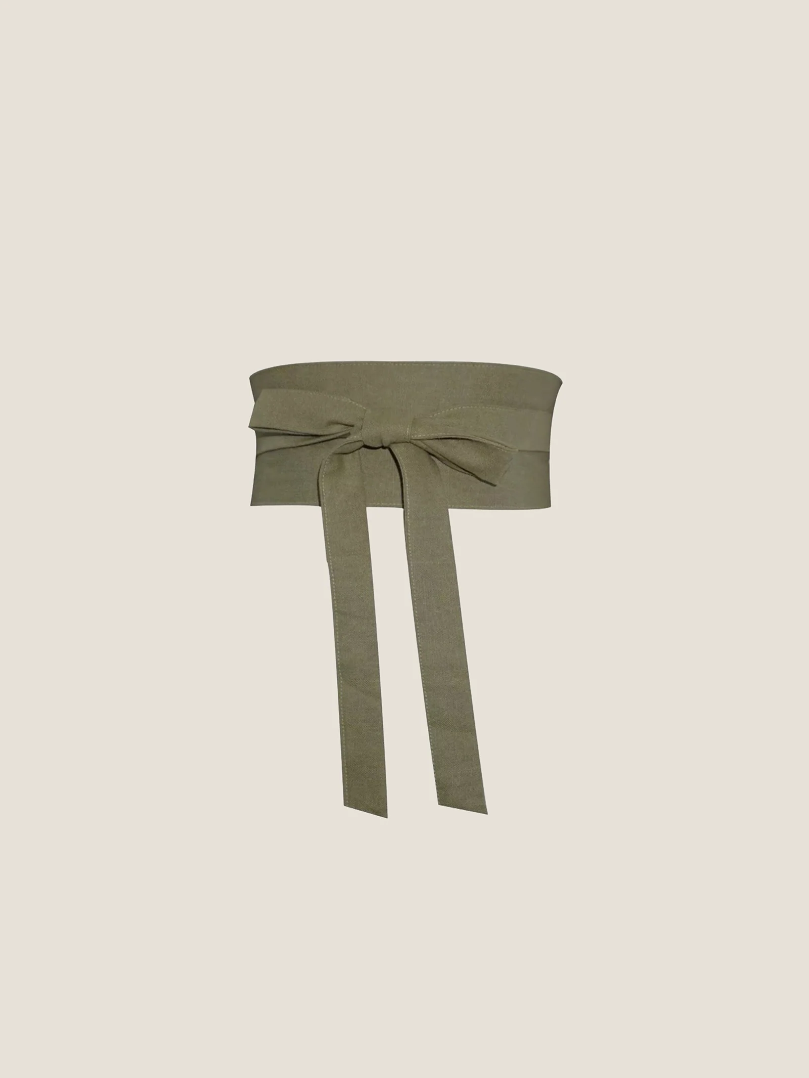 Linen Wide Tie-Front Waist Belt ZAFIRA - Image 2