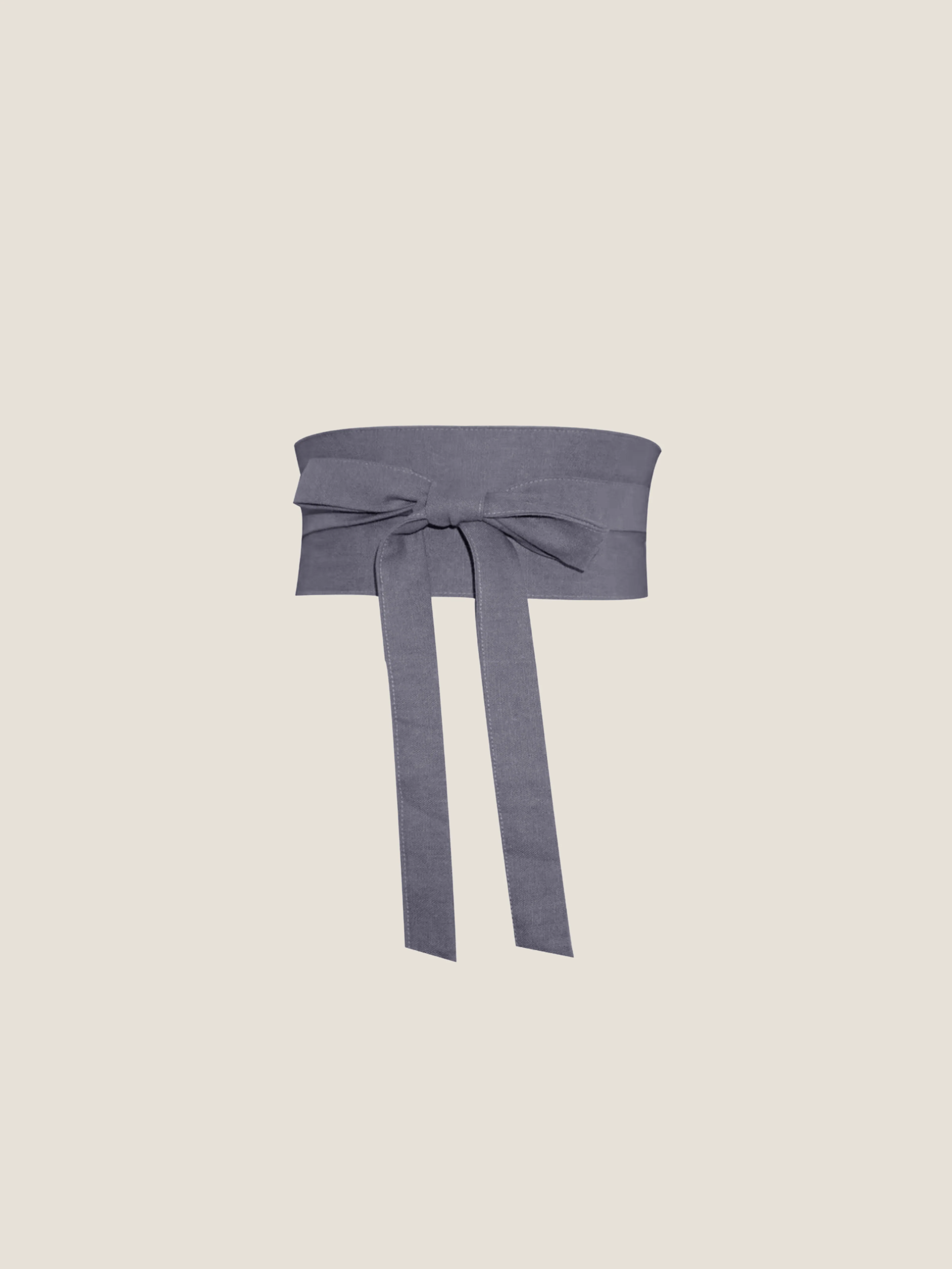 Linen Wide Tie-Front Waist Belt ZAFIRA - Image 3