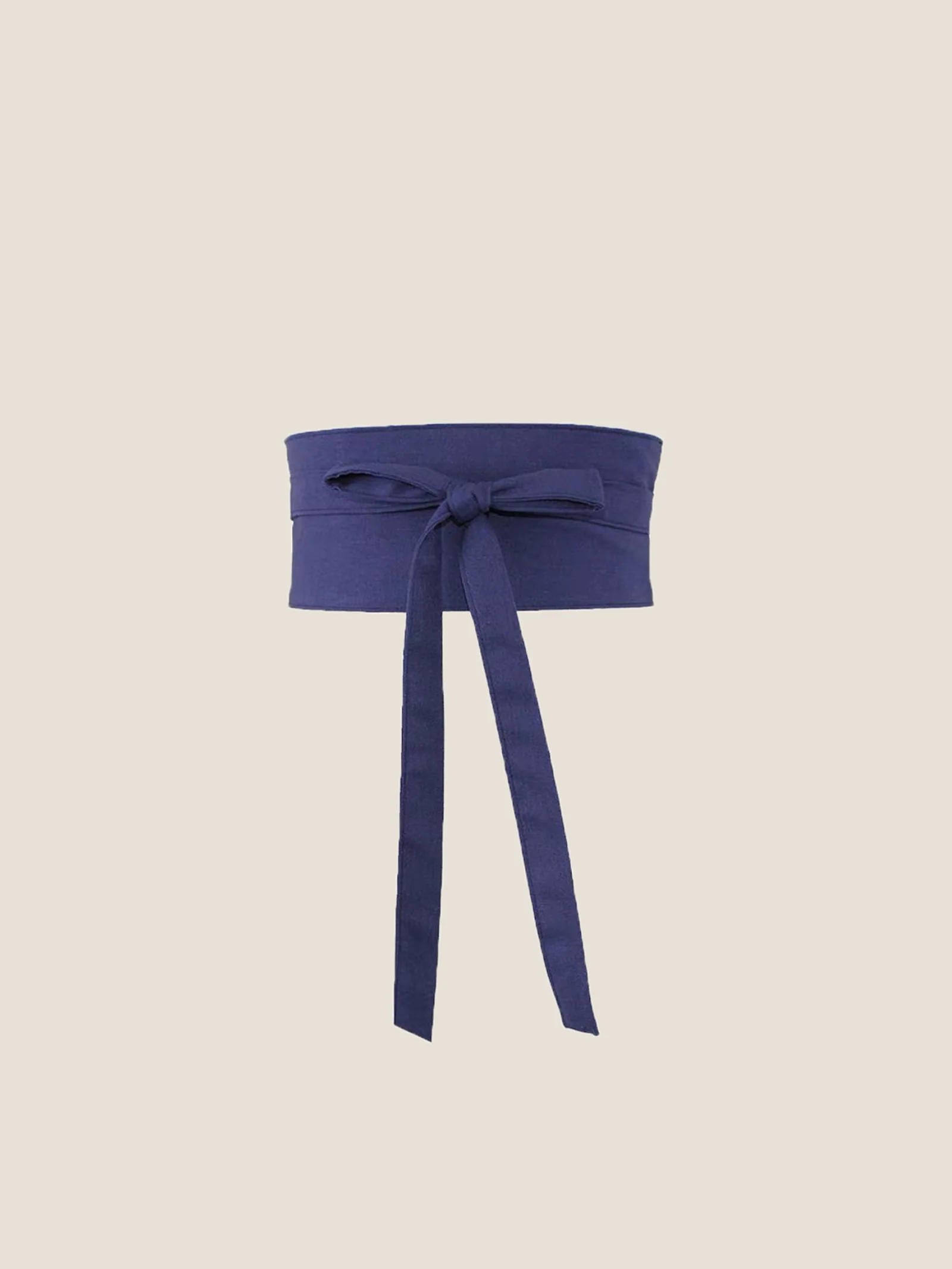 Linen Wide Tie-Front Waist Belt ZAFIRA - Image 4
