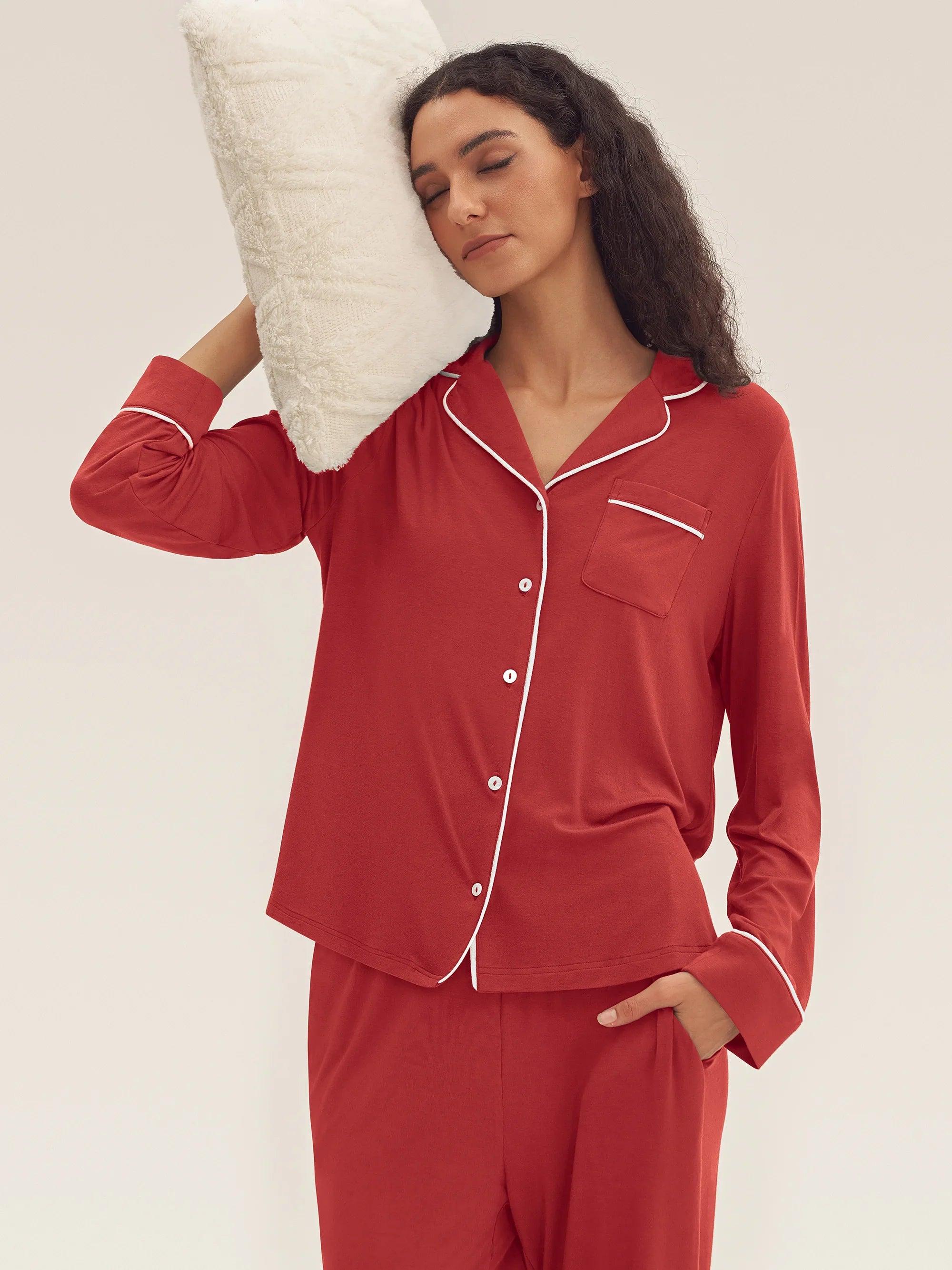 Long Sleeve Bamboo Pajama Set ADELINE - Image 13