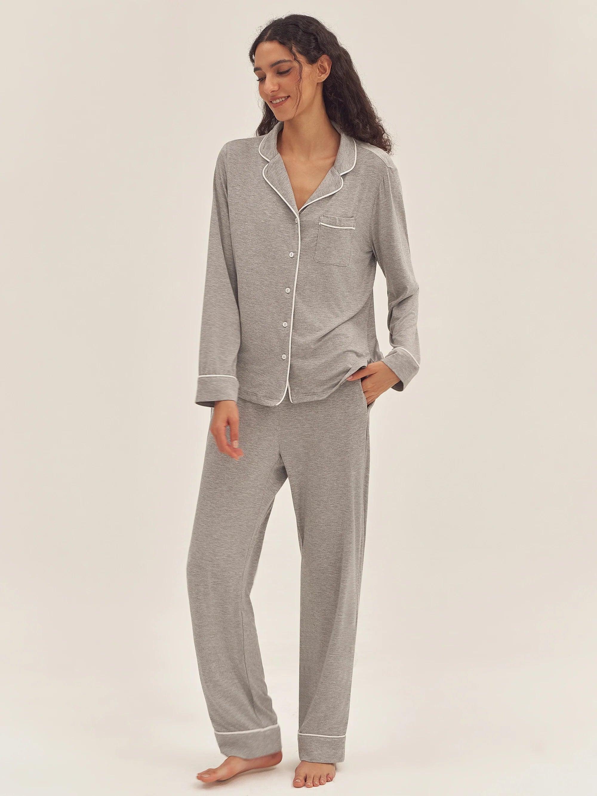 Long Sleeve Bamboo Pajama Set ADELINE - Image 15