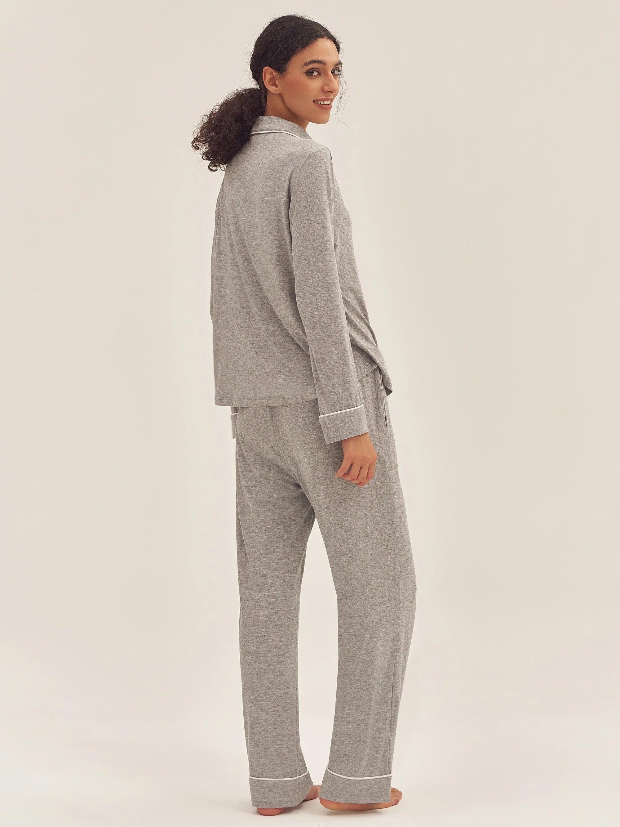 Long Sleeve Bamboo Pajama Set ADELINE - Image 17