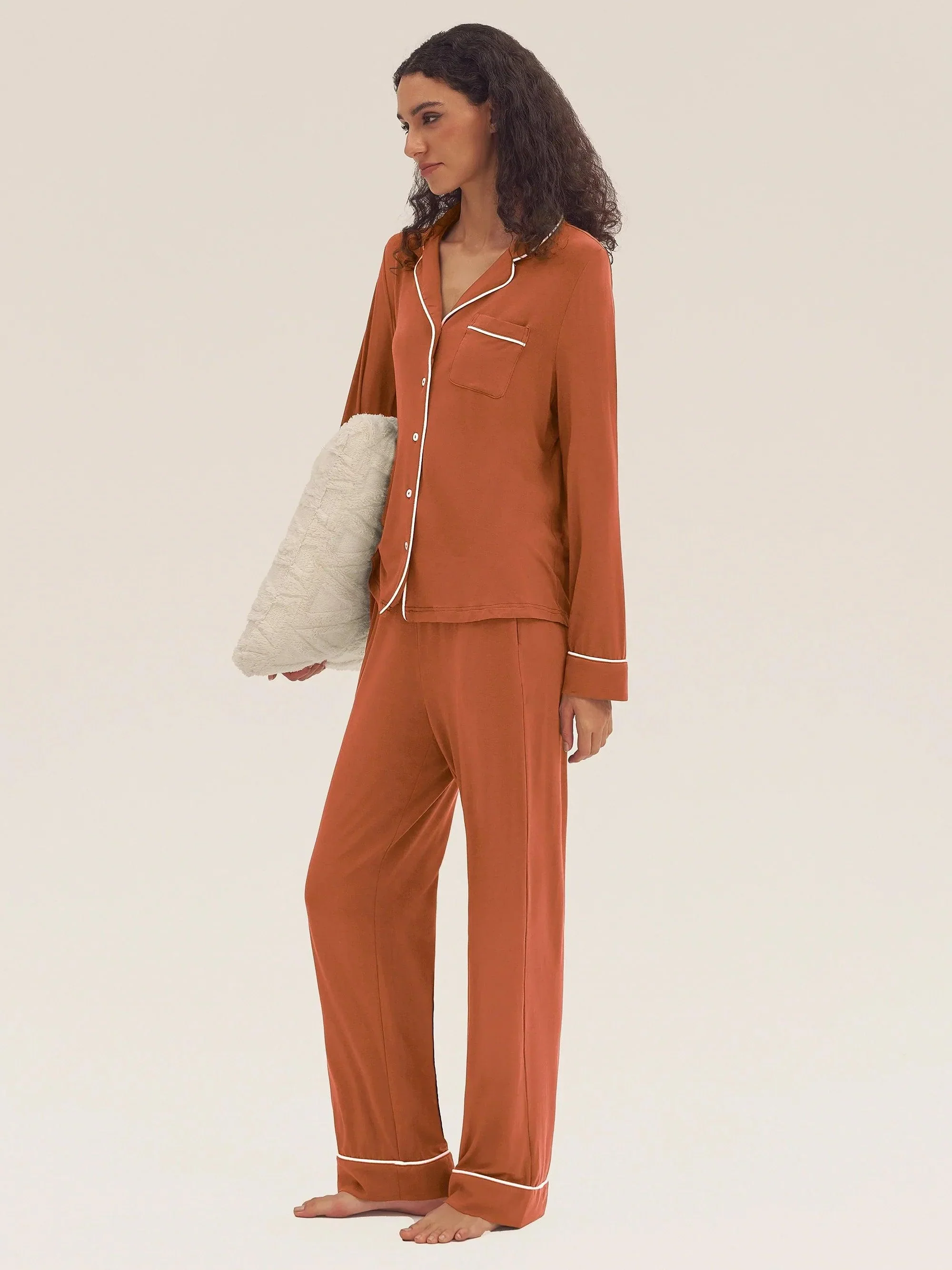 Long Sleeve Bamboo Pajama Set ADELINE - Image 21