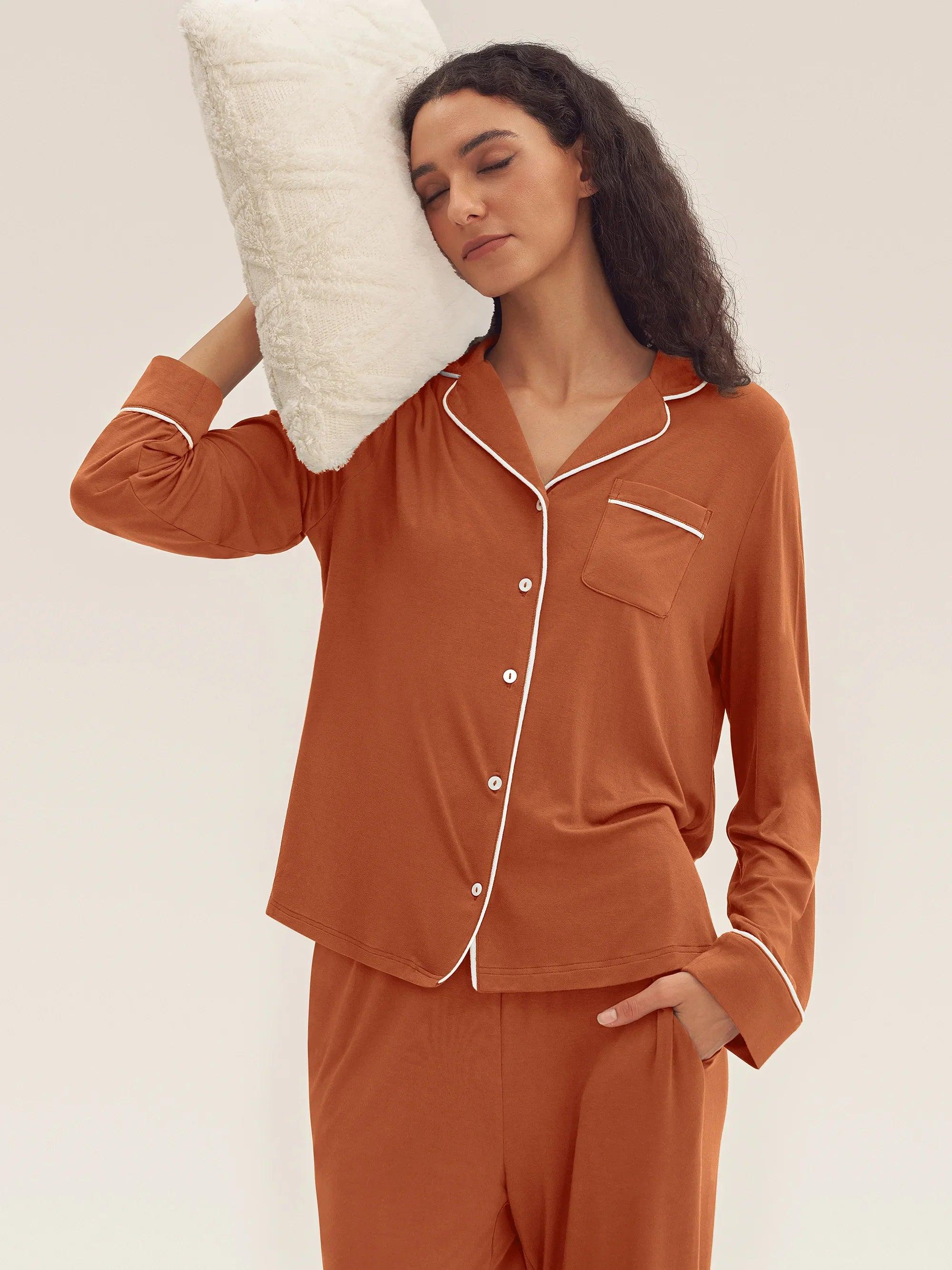 Long Sleeve Bamboo Pajama Set ADELINE - Image 22