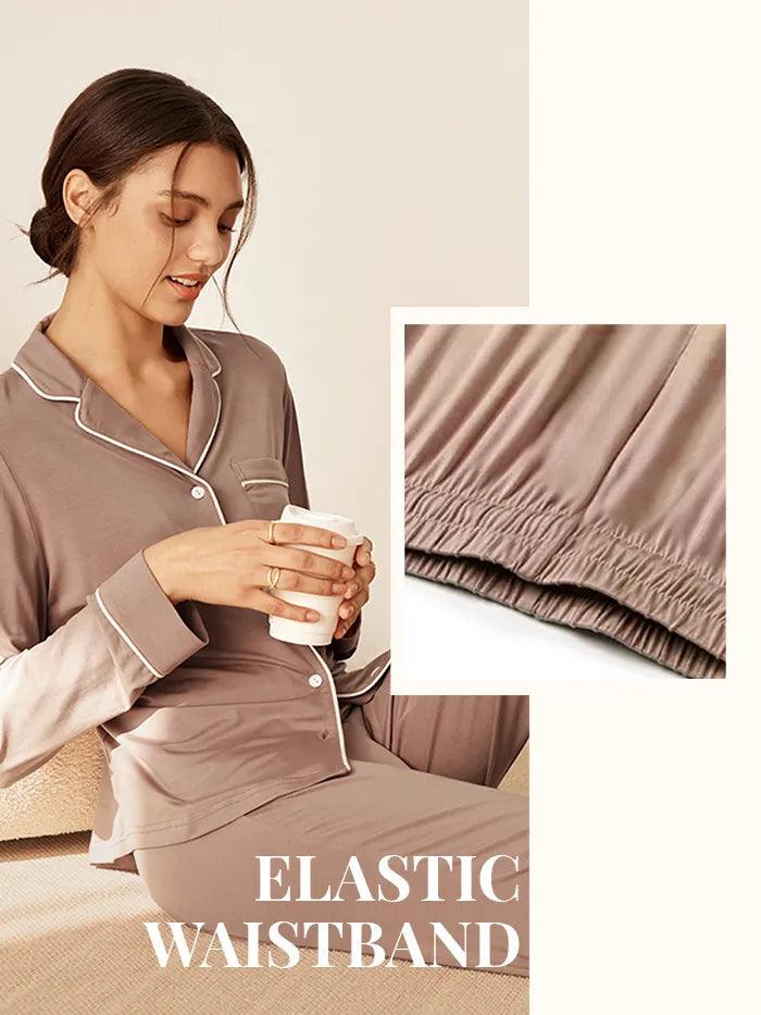 Long Sleeve Bamboo Pajama Set ADELINE - Image 4