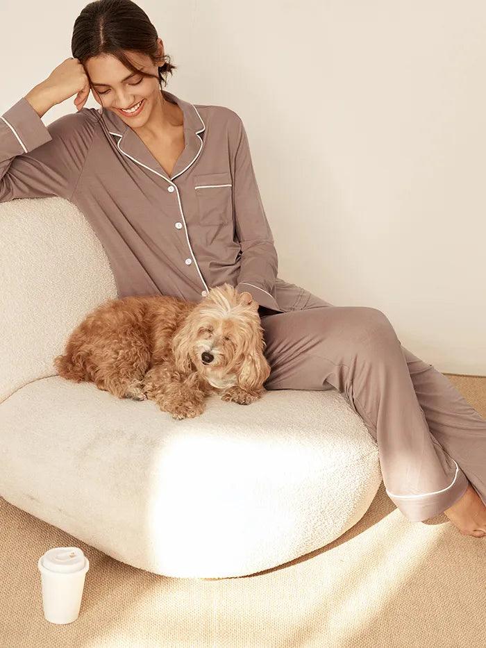 Long Sleeve Bamboo Pajama Set ADELINE - Image 5