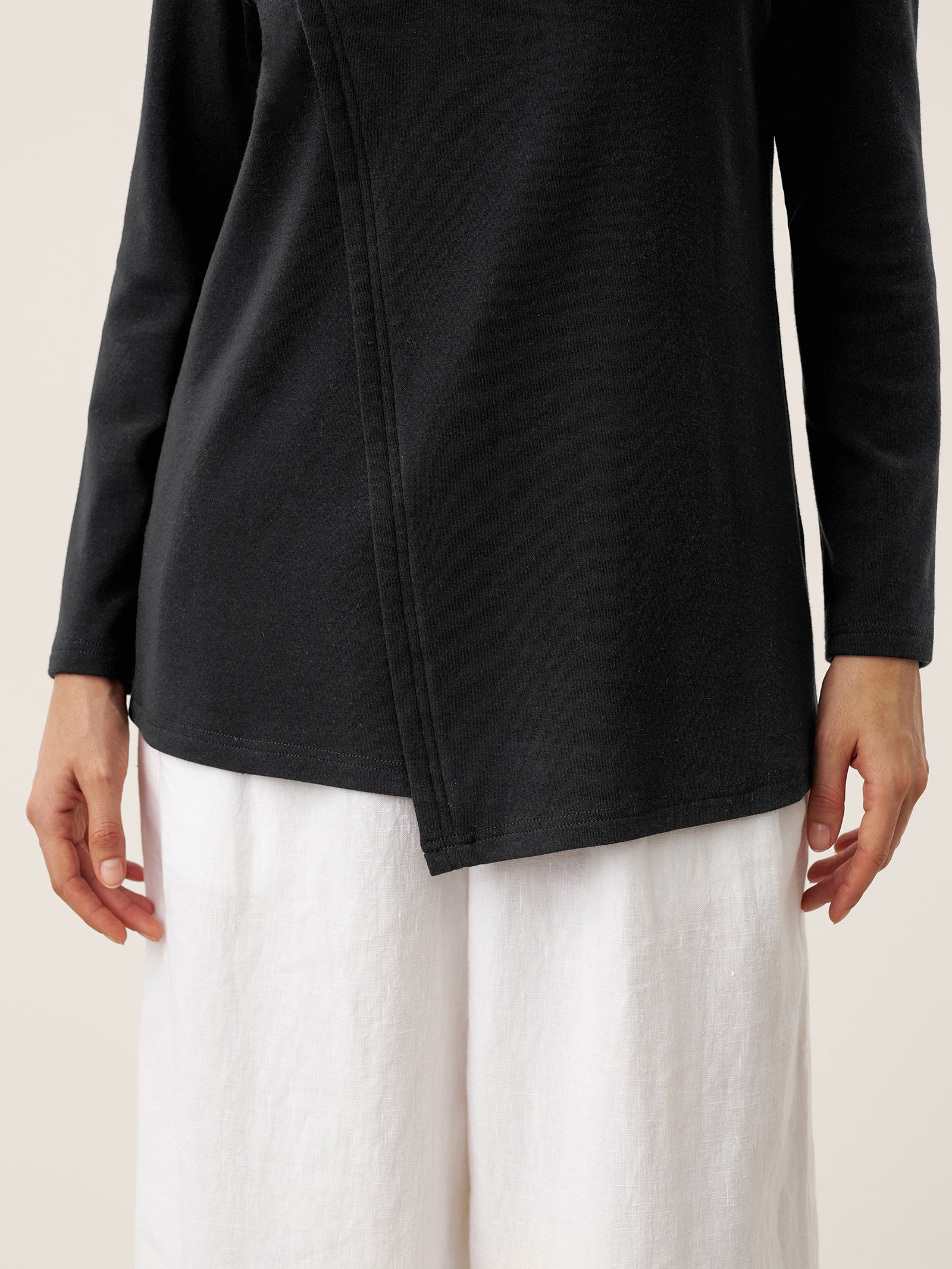 Lenzing Modal® Mock Neck Buttoned Stretch Top ZARIA - Image 12