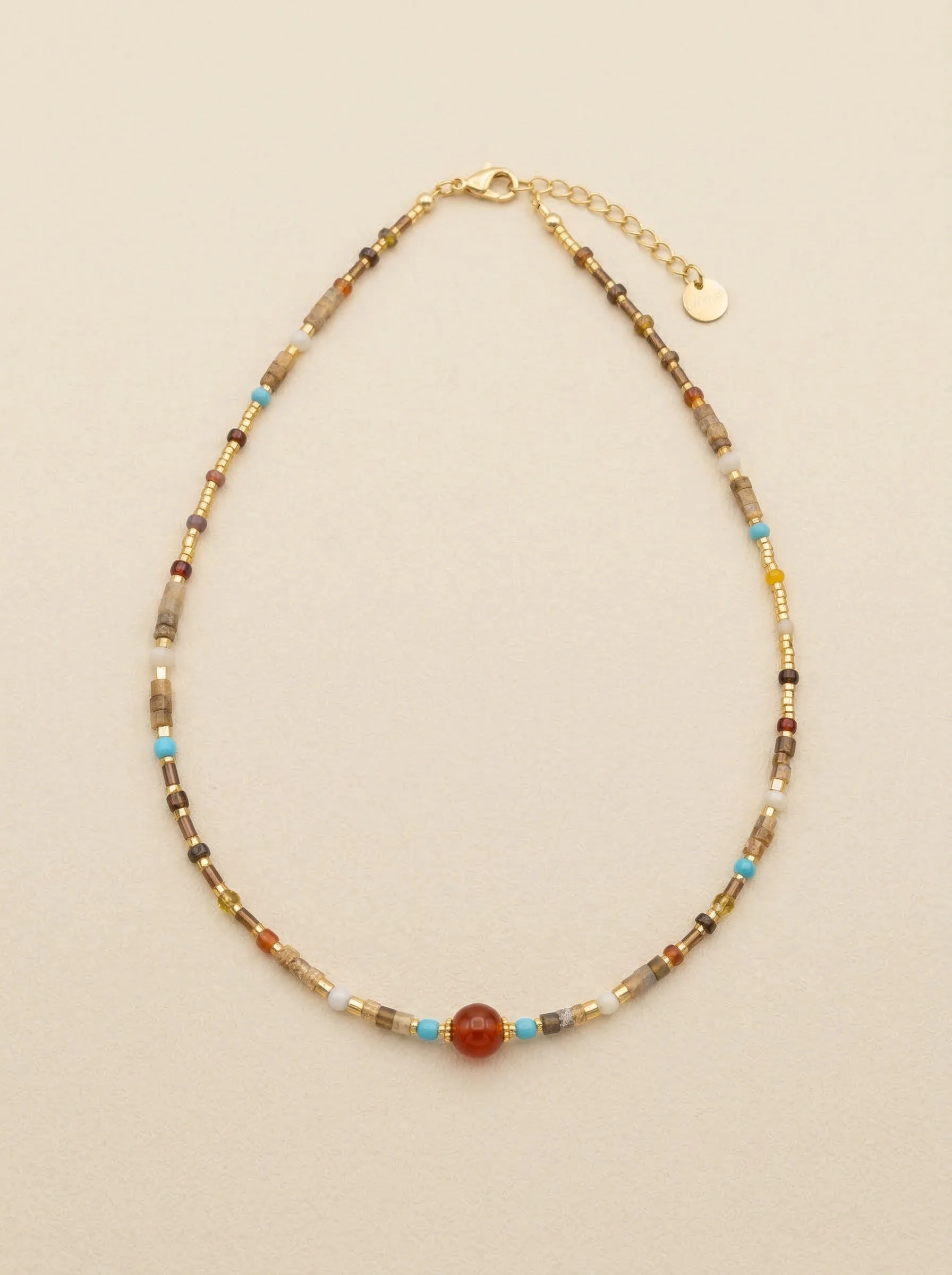 Natural Stone Boho Jewelry Choker Necklace