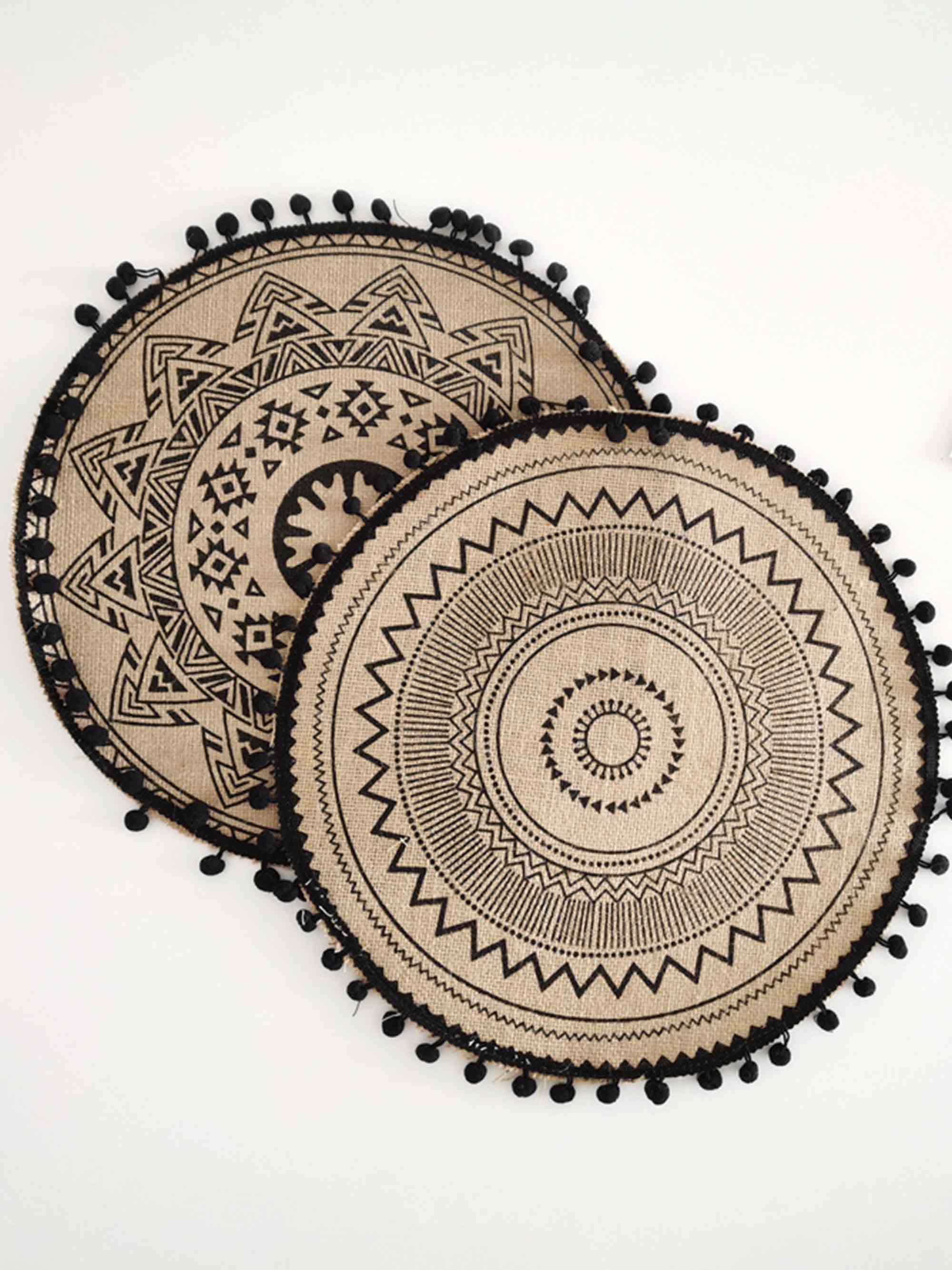 Nordic Woven Jute Placemat Round Fringe Decorative Heat-Resistant Mat - Image 4