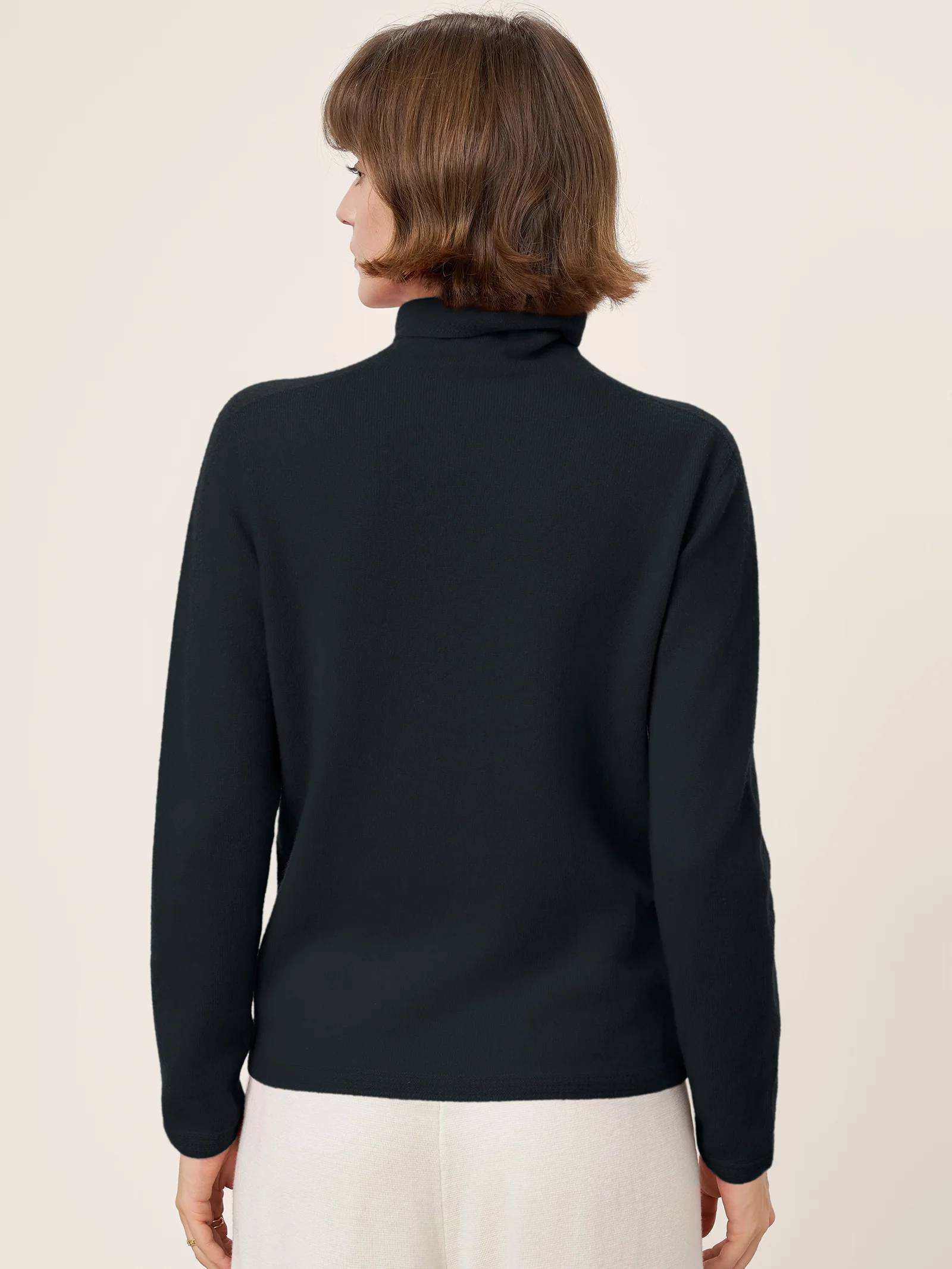 Premium Cashmere Blend Hand-Finished Seamless Turtleneck Knit Top TOVE - Image 11