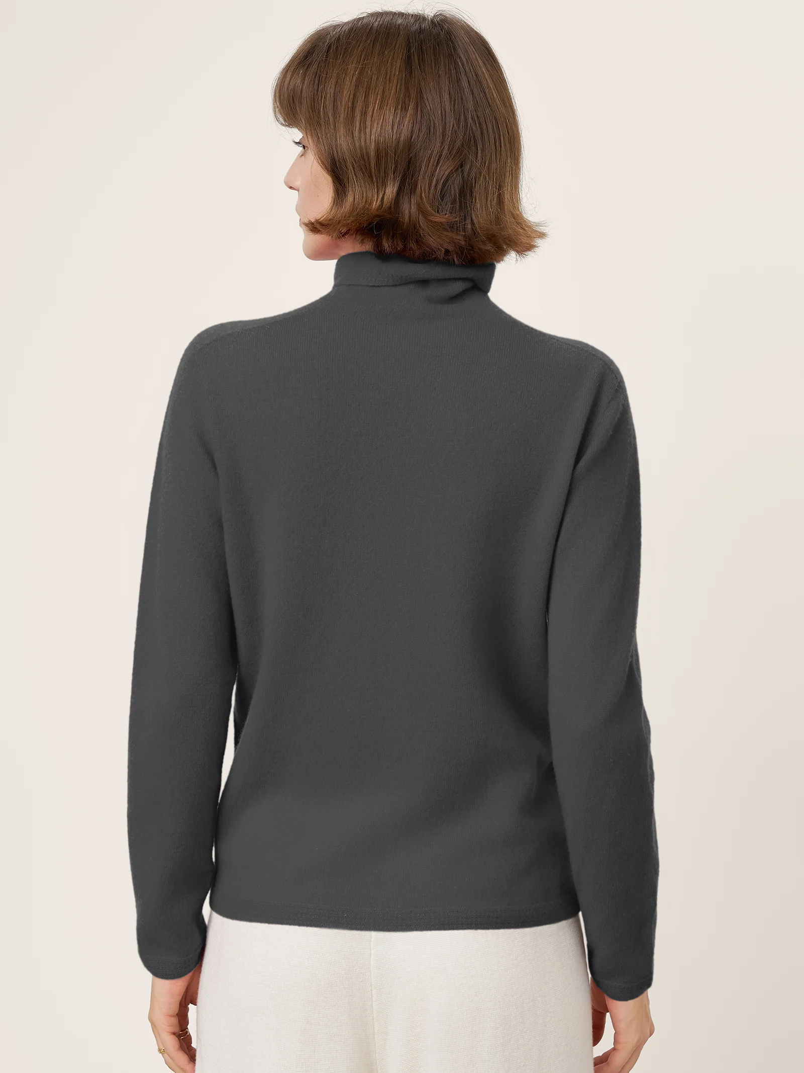 Premium Cashmere Blend Hand-Finished Seamless Turtleneck Knit Top TOVE - Image 13