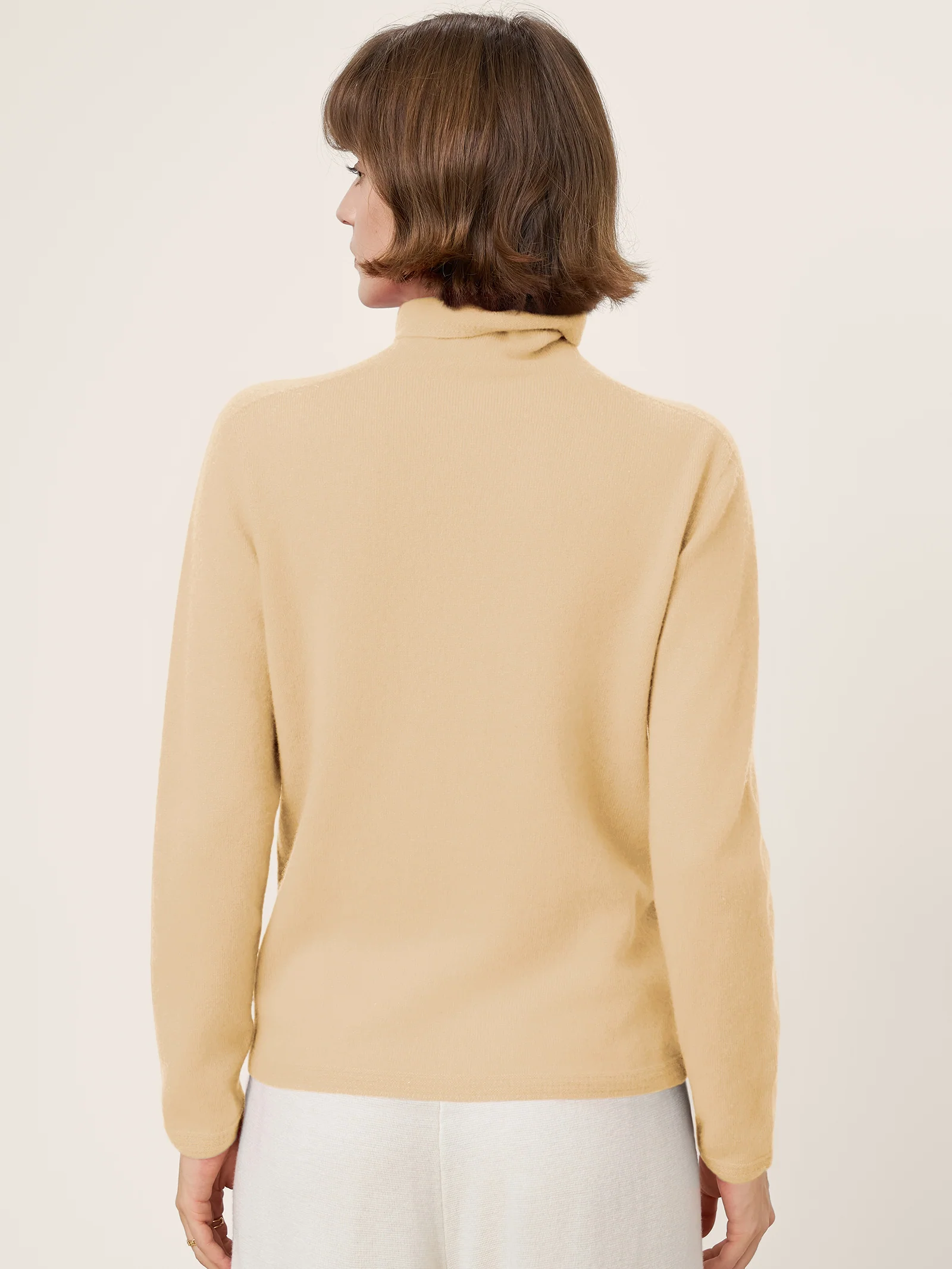 Premium Cashmere Blend Hand-Finished Seamless Turtleneck Knit Top TOVE - Image 15