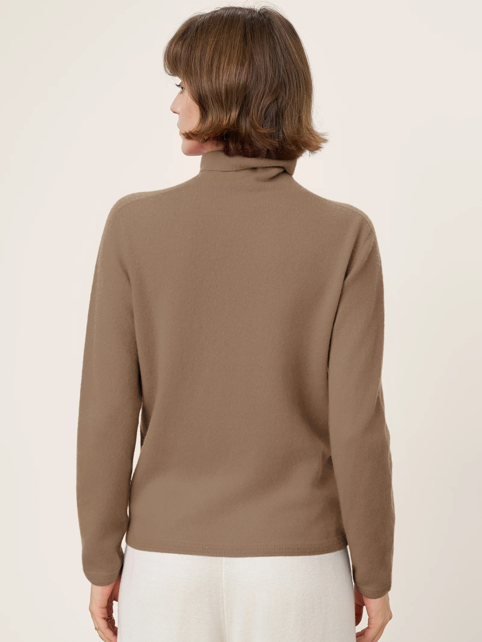Premium Cashmere Blend Hand-Finished Seamless Turtleneck Knit Top TOVE - Image 17