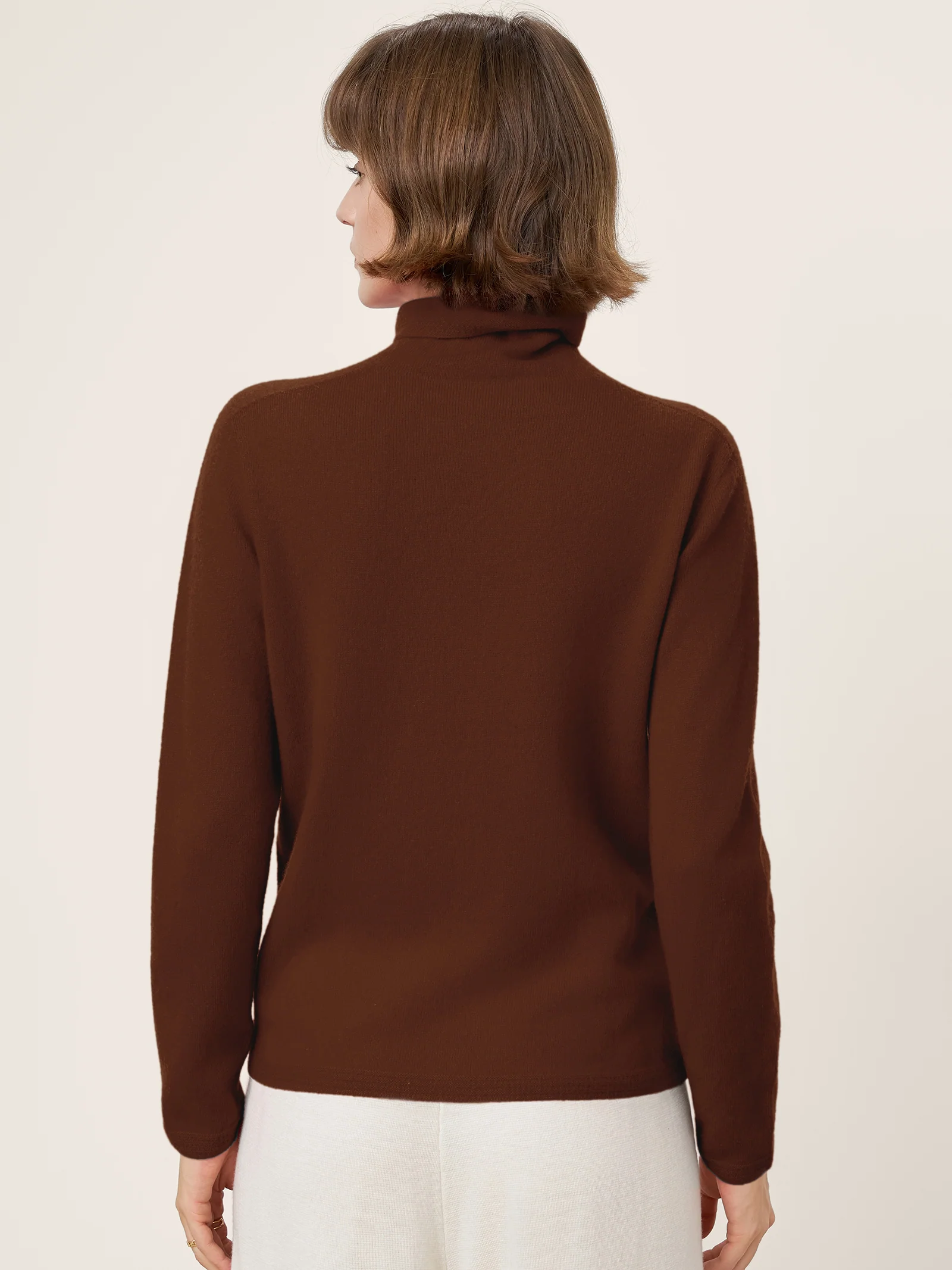 Premium Cashmere Blend Hand-Finished Seamless Turtleneck Knit Top TOVE - Image 19