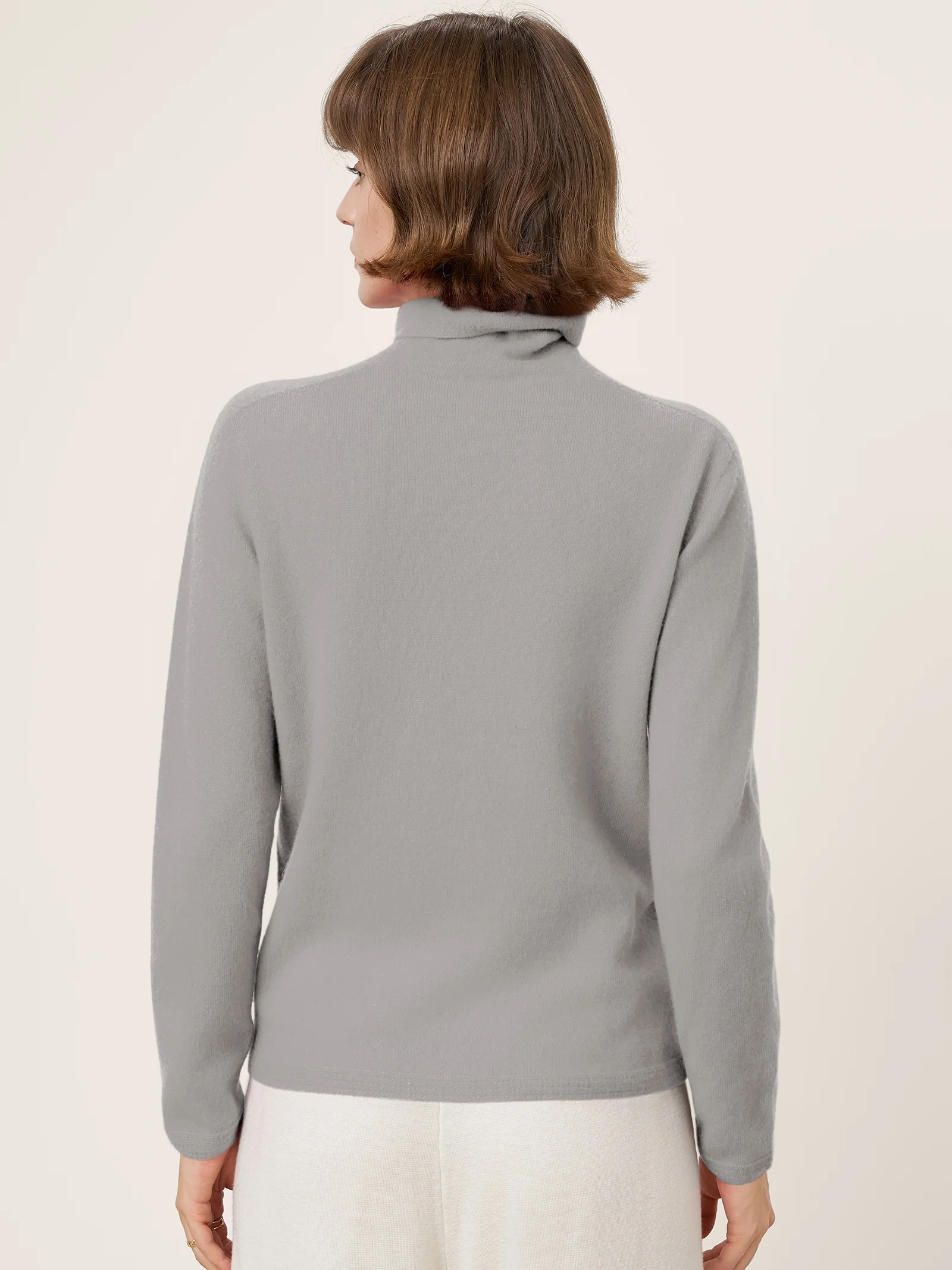 Premium Cashmere Blend Hand-Finished Seamless Turtleneck Knit Top TOVE - Image 21