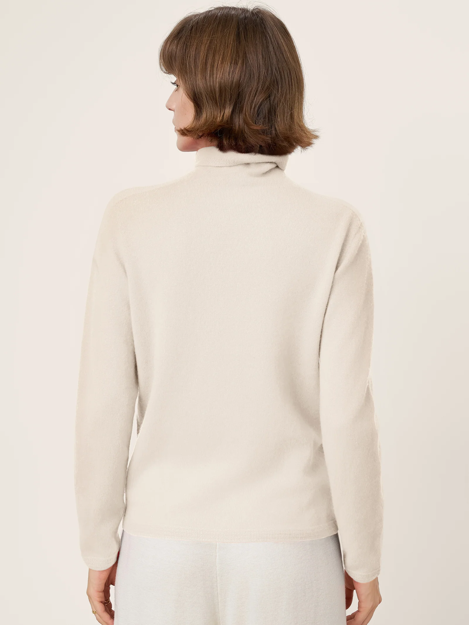 Premium Cashmere Blend Hand-Finished Seamless Turtleneck Knit Top TOVE - Image 23
