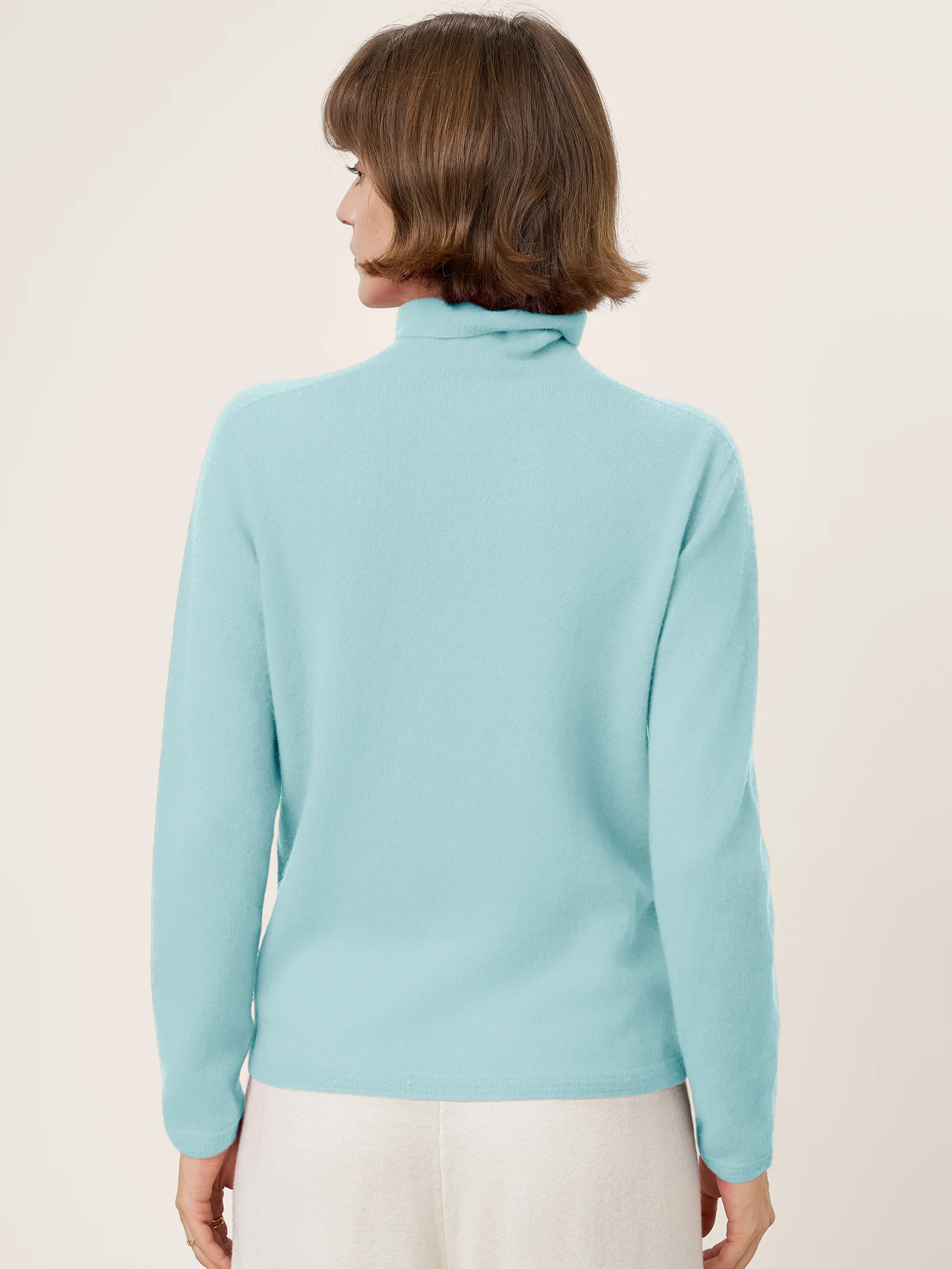 Premium Cashmere Blend Hand-Finished Seamless Turtleneck Knit Top TOVE - Image 25