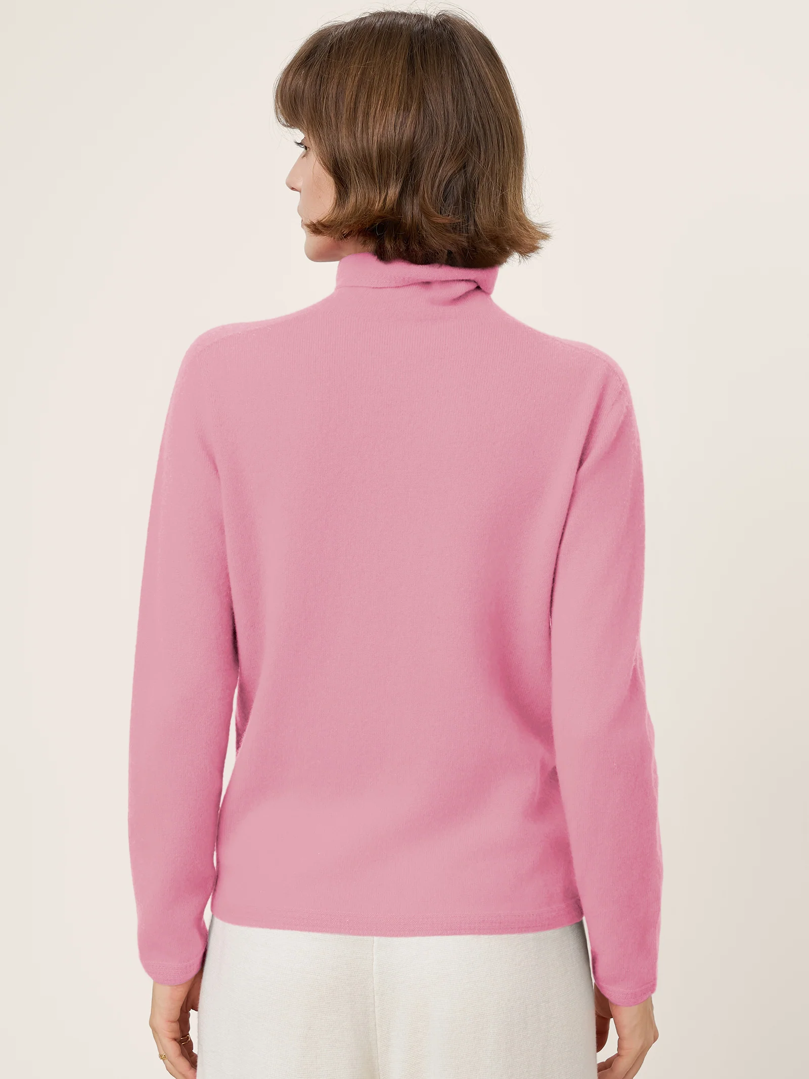 Premium Cashmere Blend Hand-Finished Seamless Turtleneck Knit Top TOVE - Image 27