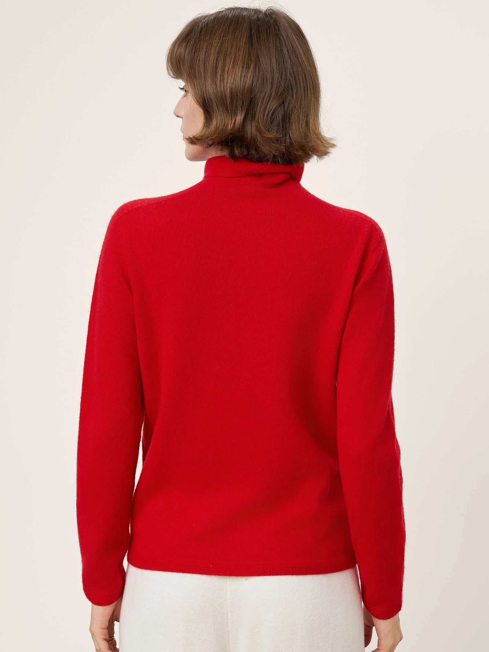 Premium Cashmere Blend Hand-Finished Seamless Turtleneck Knit Top TOVE - Image 3