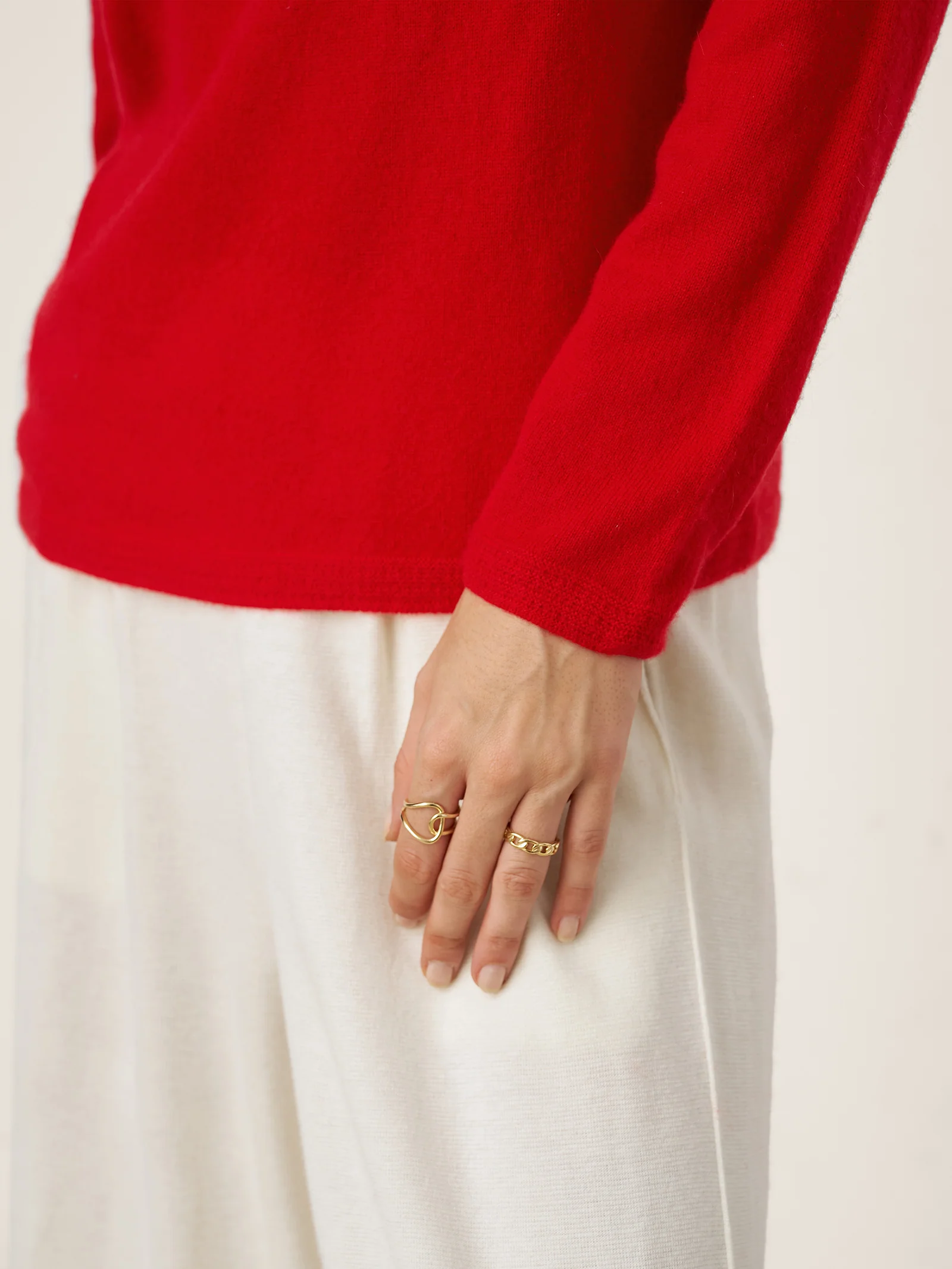 Premium Cashmere Blend Hand-Finished Seamless Turtleneck Knit Top TOVE - Image 9