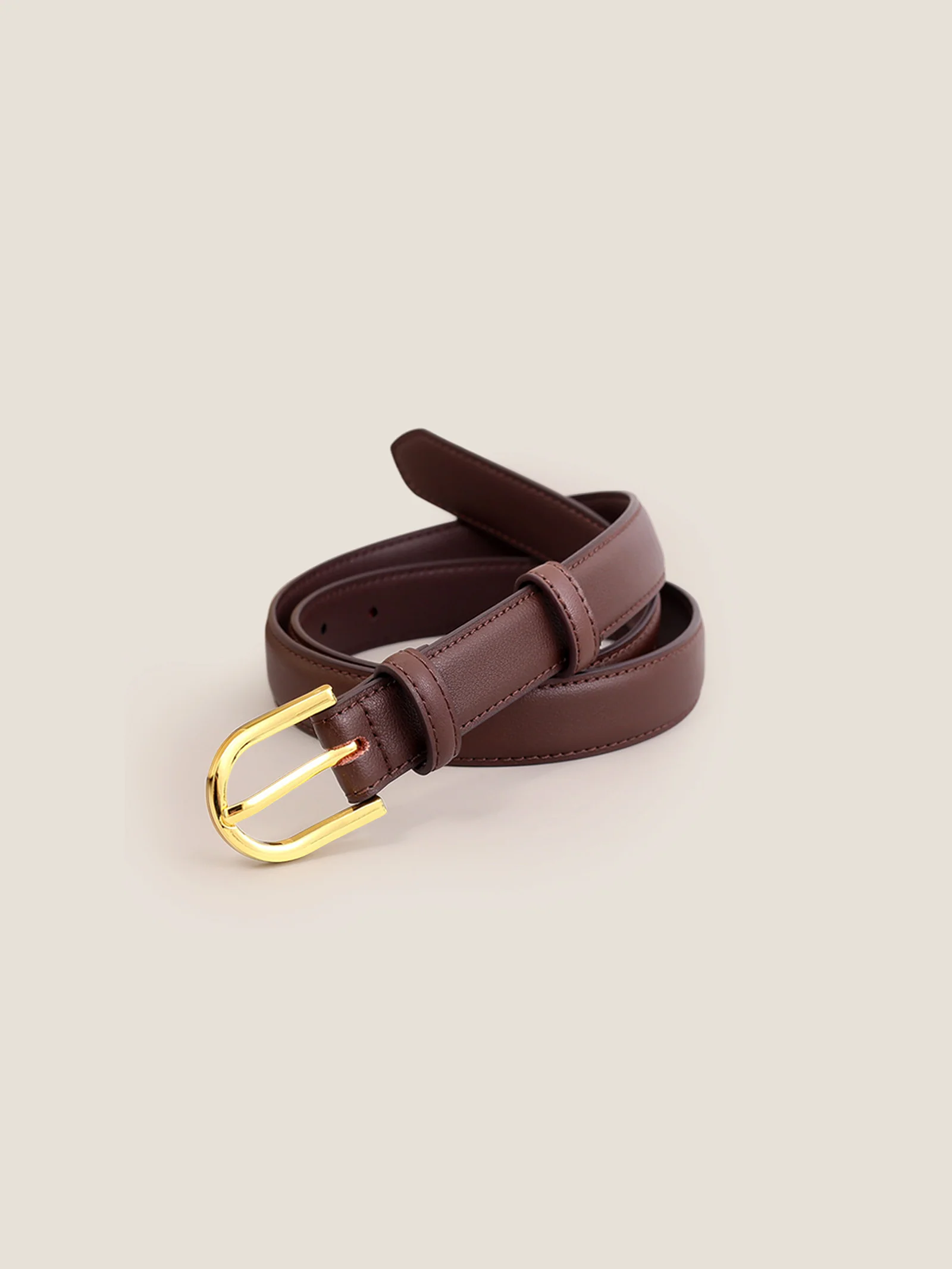 Premium Cowhide Belt With Retro Electroplated Alloy Buckle