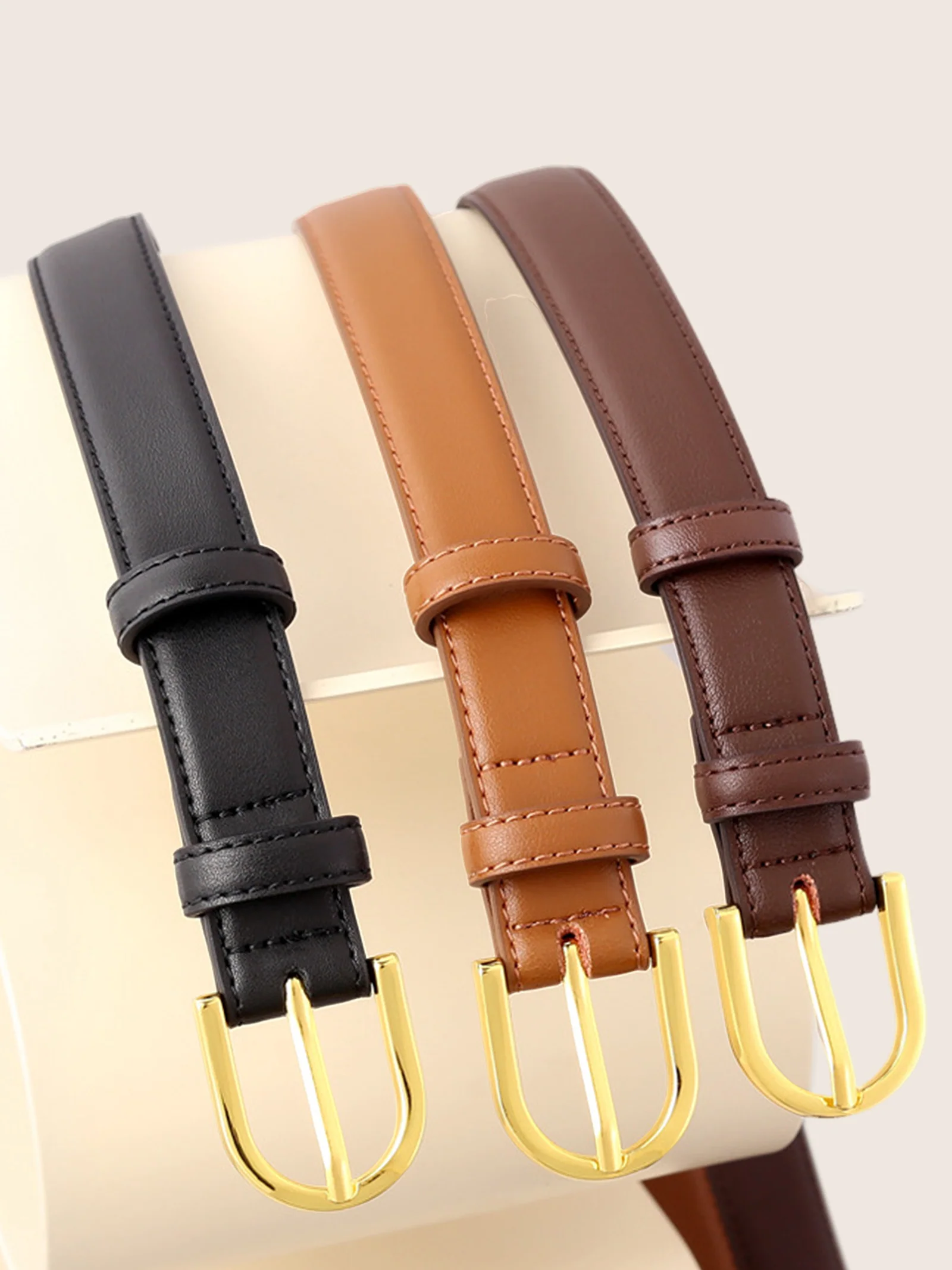 Premium Cowhide Belt With Retro Electroplated Alloy Buckle - Image 4