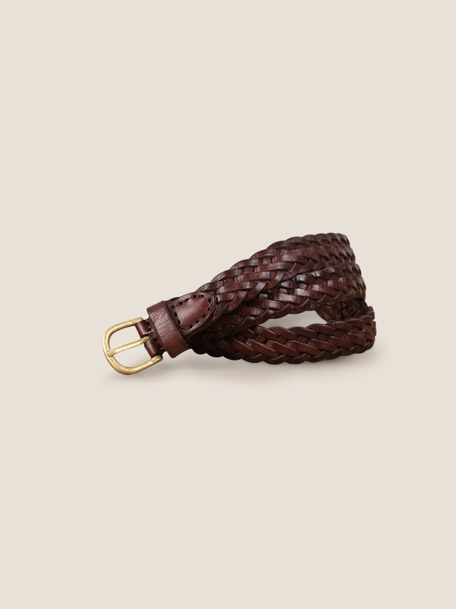 Premium Cowhide Retro Hand-Woven Belt With Alloy Buckle - Image 6