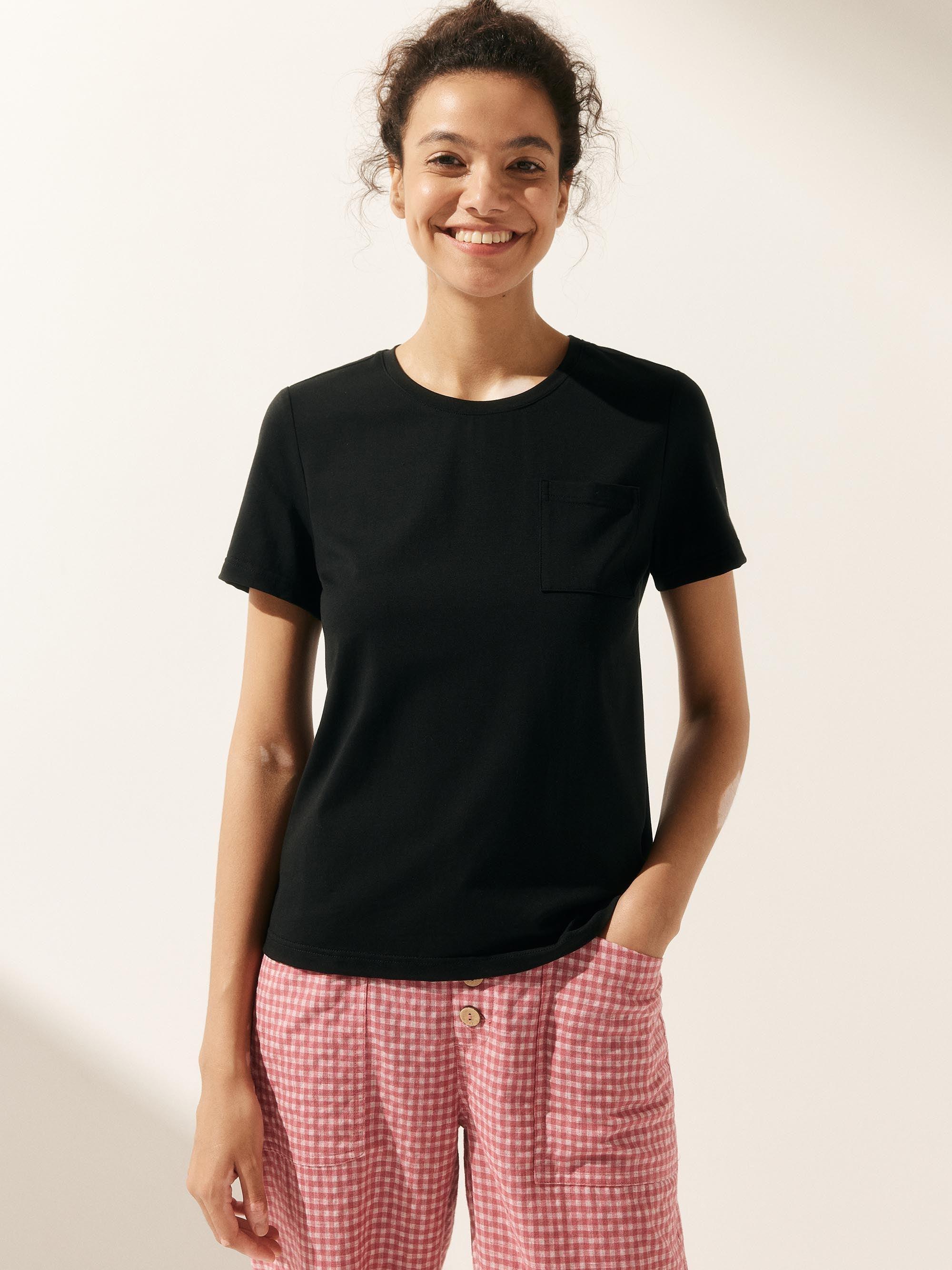 Stretch-Knit Bamboo Classic Basic Tee BELLE - Image 10