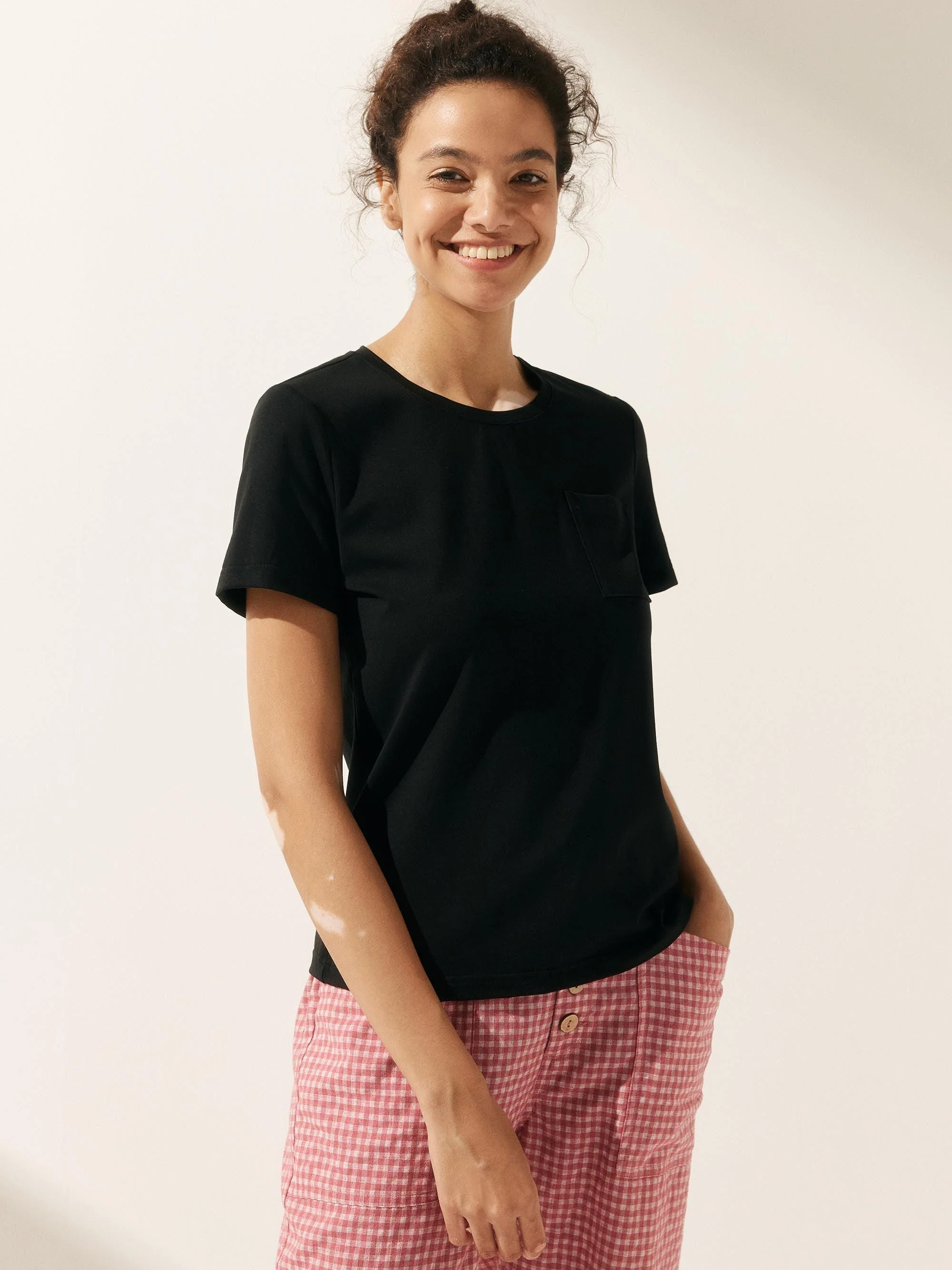 Stretch-Knit Bamboo Classic Basic Tee BELLE - Image 11
