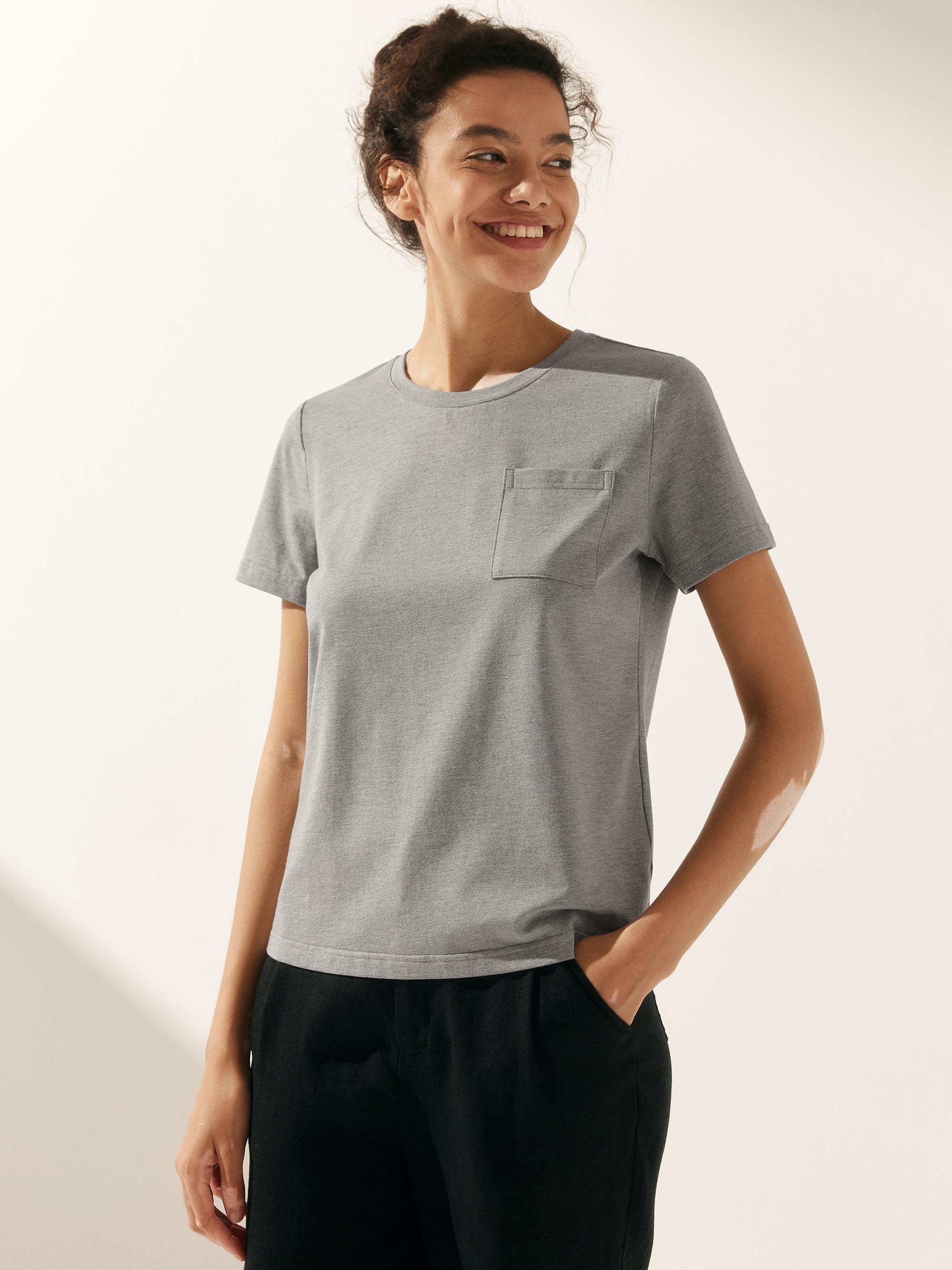 Stretch-Knit Bamboo Classic Basic Tee BELLE - Image 16